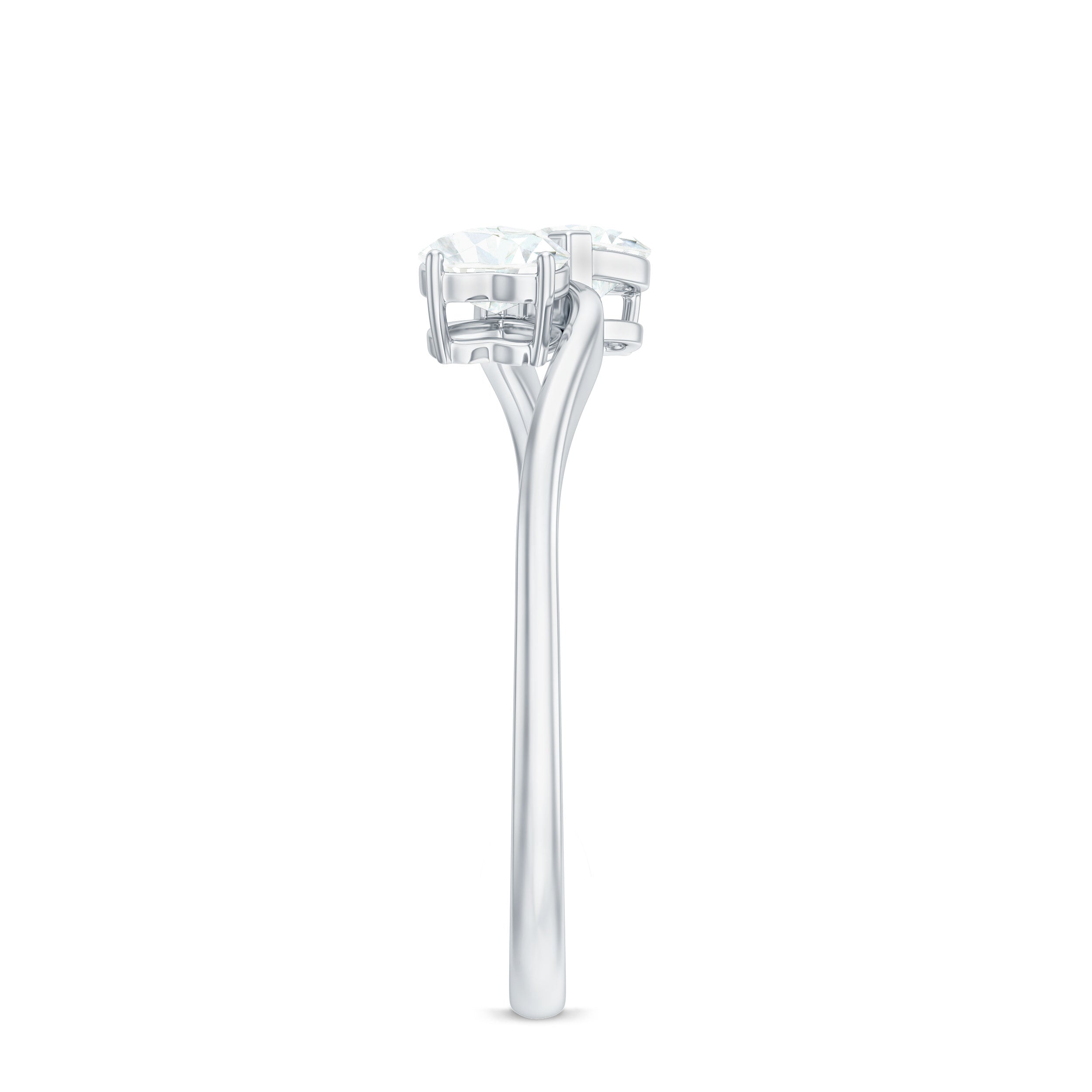 Heart Shape Lab Grown Diamond Toi Et Moi Promise Ring Lab - ( EF-VS ) - Rosec Jewels