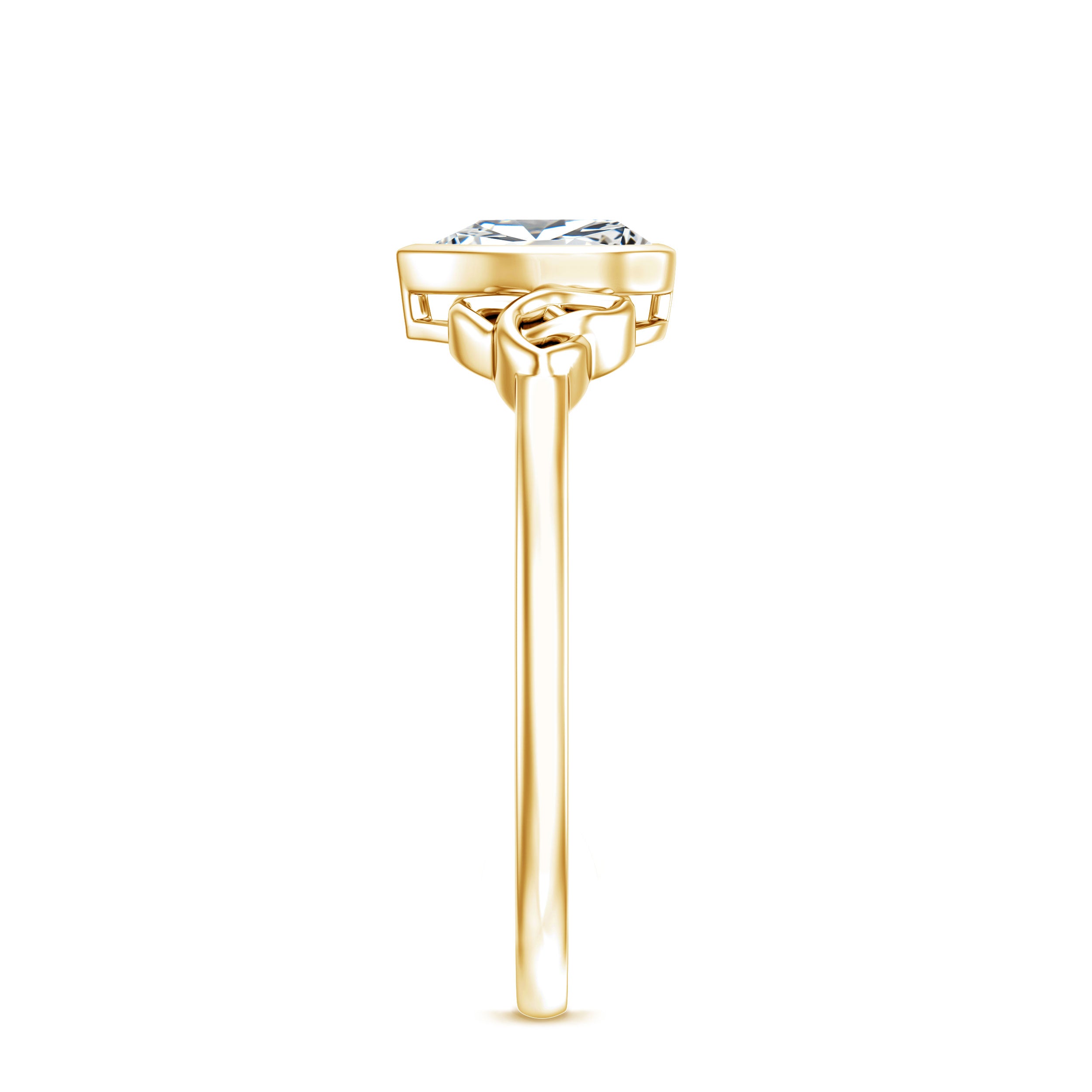 Pear Shape Lab Grown Diamond Solitaire Celtic Ring Lab - ( EF-VS ) - Rosec Jewels