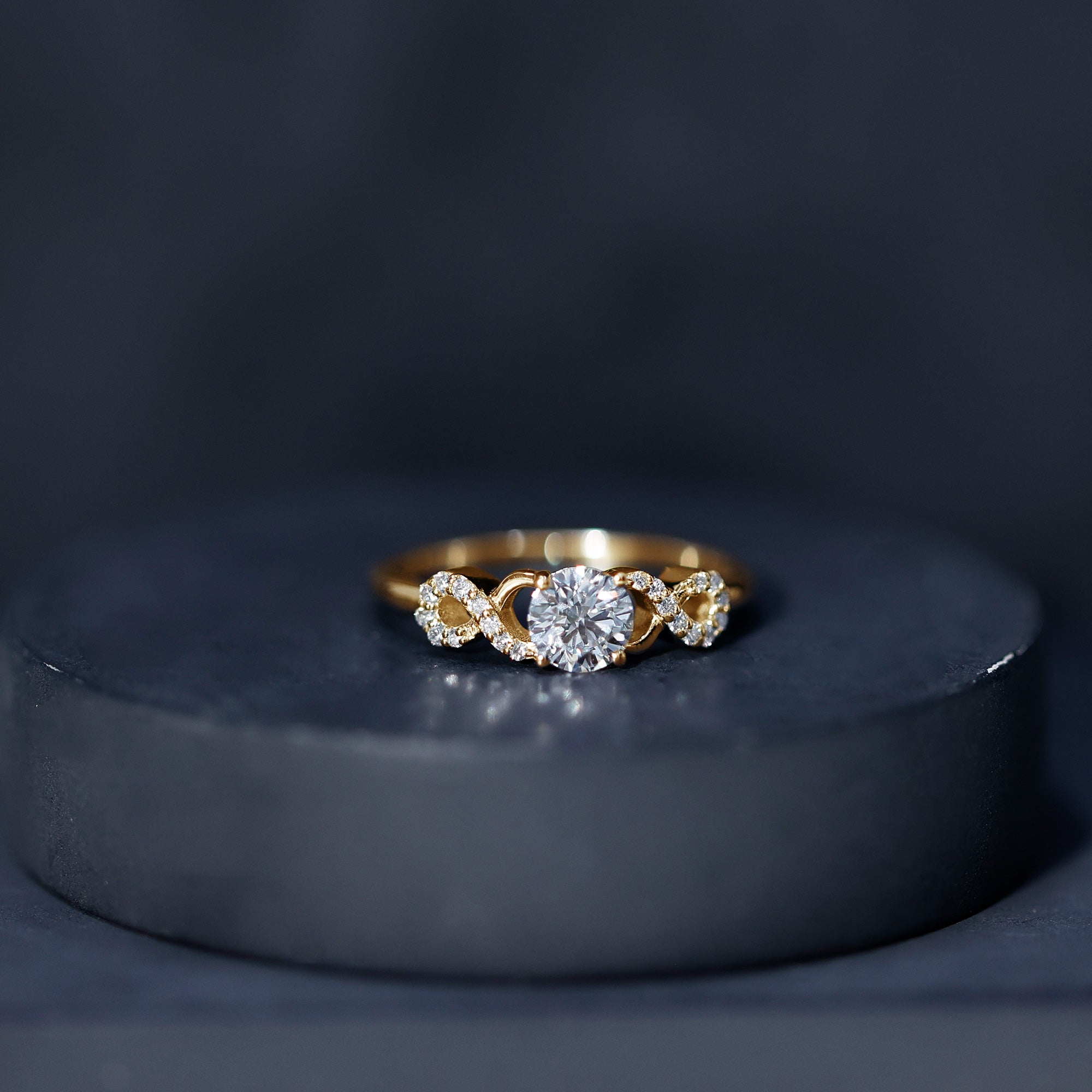 Lab Grown Diamond Criss Cross Promise Ring Lab - ( EF-VS ) - Rosec Jewels
