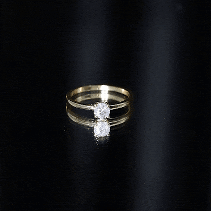 Brilliant Cut Lab Grown Diamond Solitaire Promise Ring Lab - ( EF-VS ) - Rosec Jewels