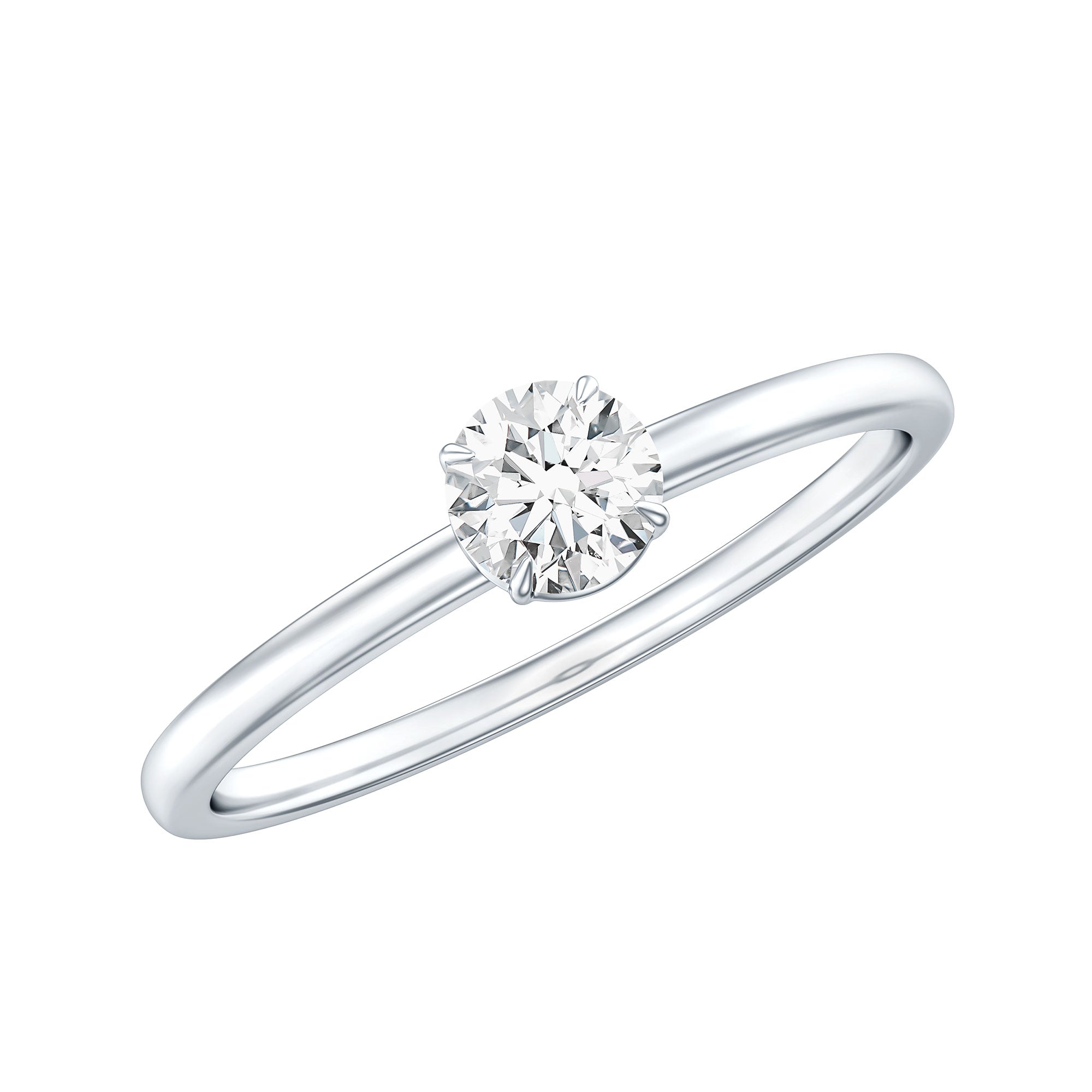Brilliant Cut Lab Grown Diamond Solitaire Promise Ring Lab - ( EF-VS ) - Rosec Jewels