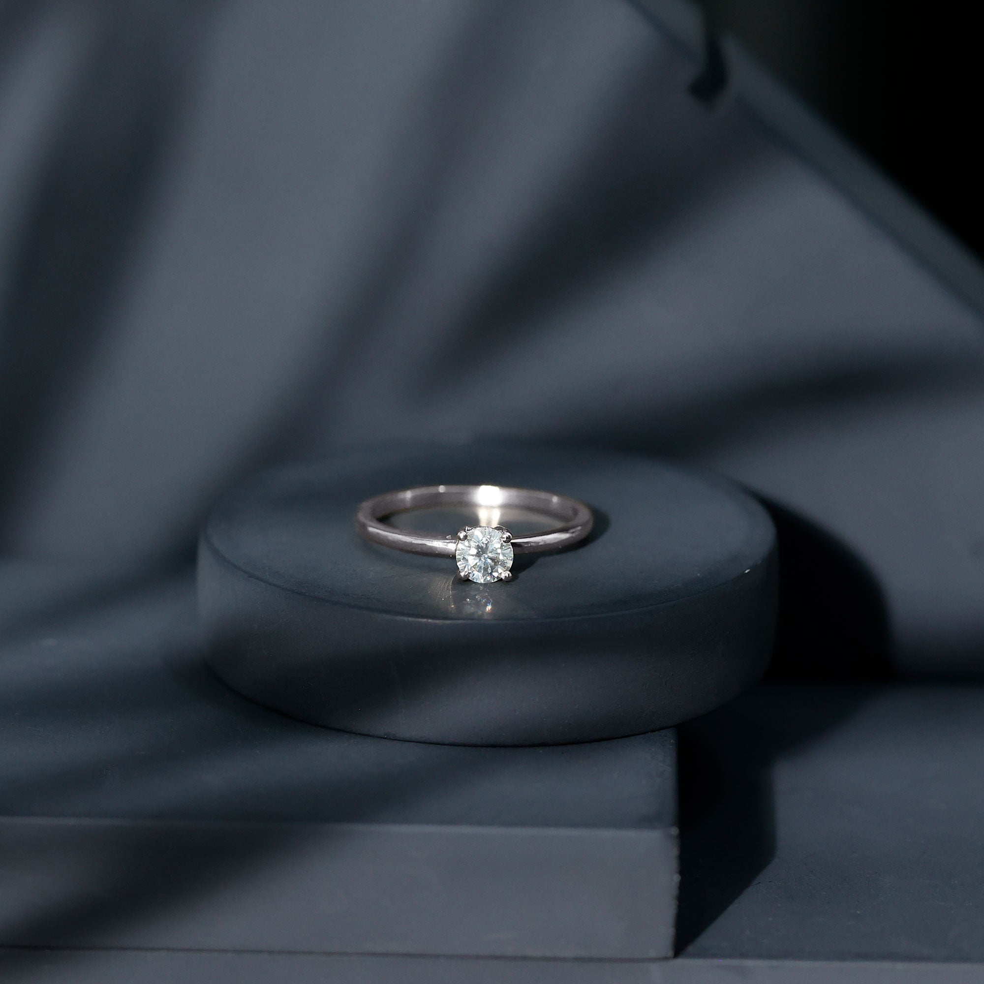 Brilliant Cut Lab Grown Diamond Solitaire Promise Ring Lab - ( EF-VS ) - Rosec Jewels