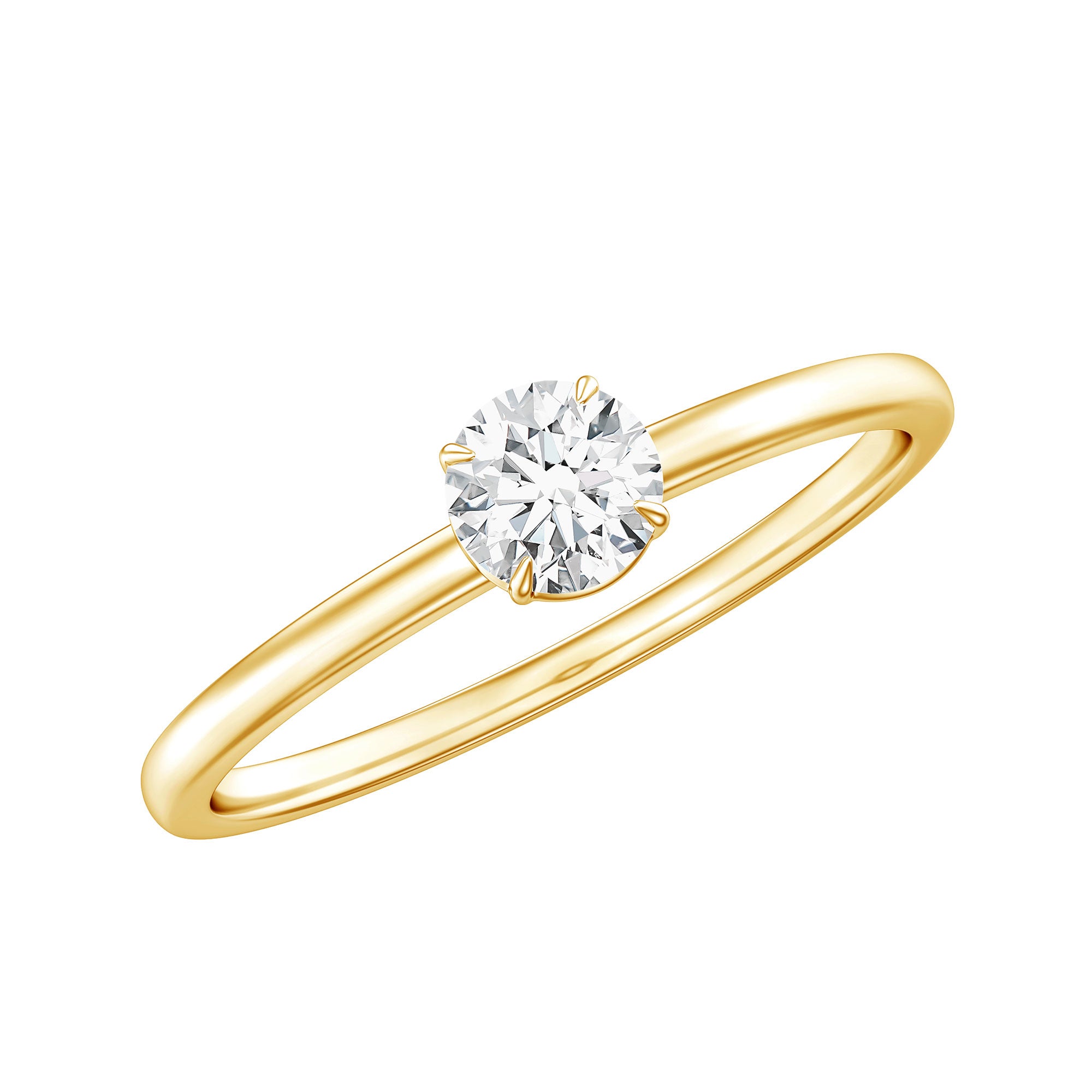 Brilliant Cut Lab Grown Diamond Solitaire Promise Ring Lab - ( EF-VS ) - Rosec Jewels