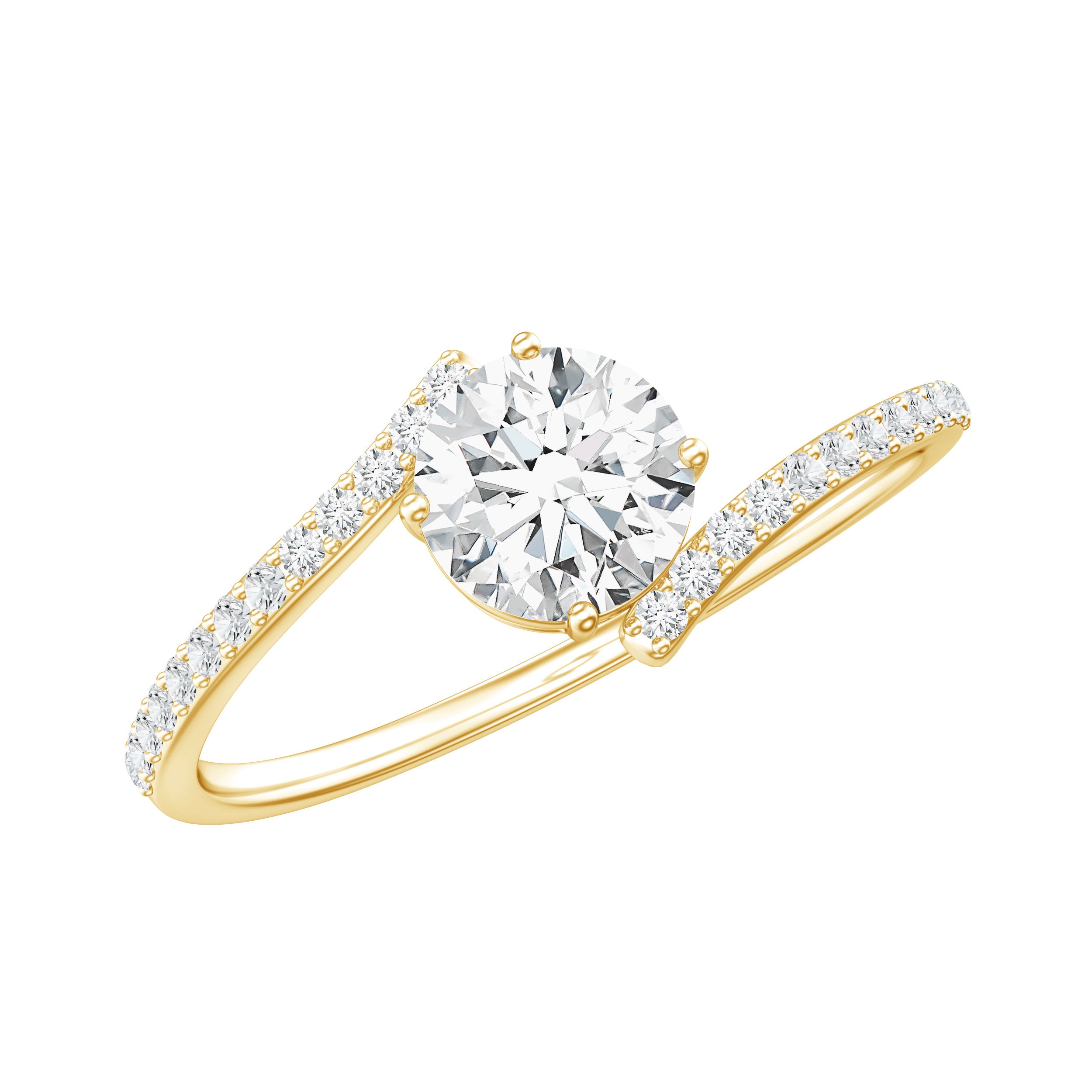 Lab Grown Diamond Solitaire Promise Engagement Ring Lab - ( EF-VS ) - Rosec Jewels