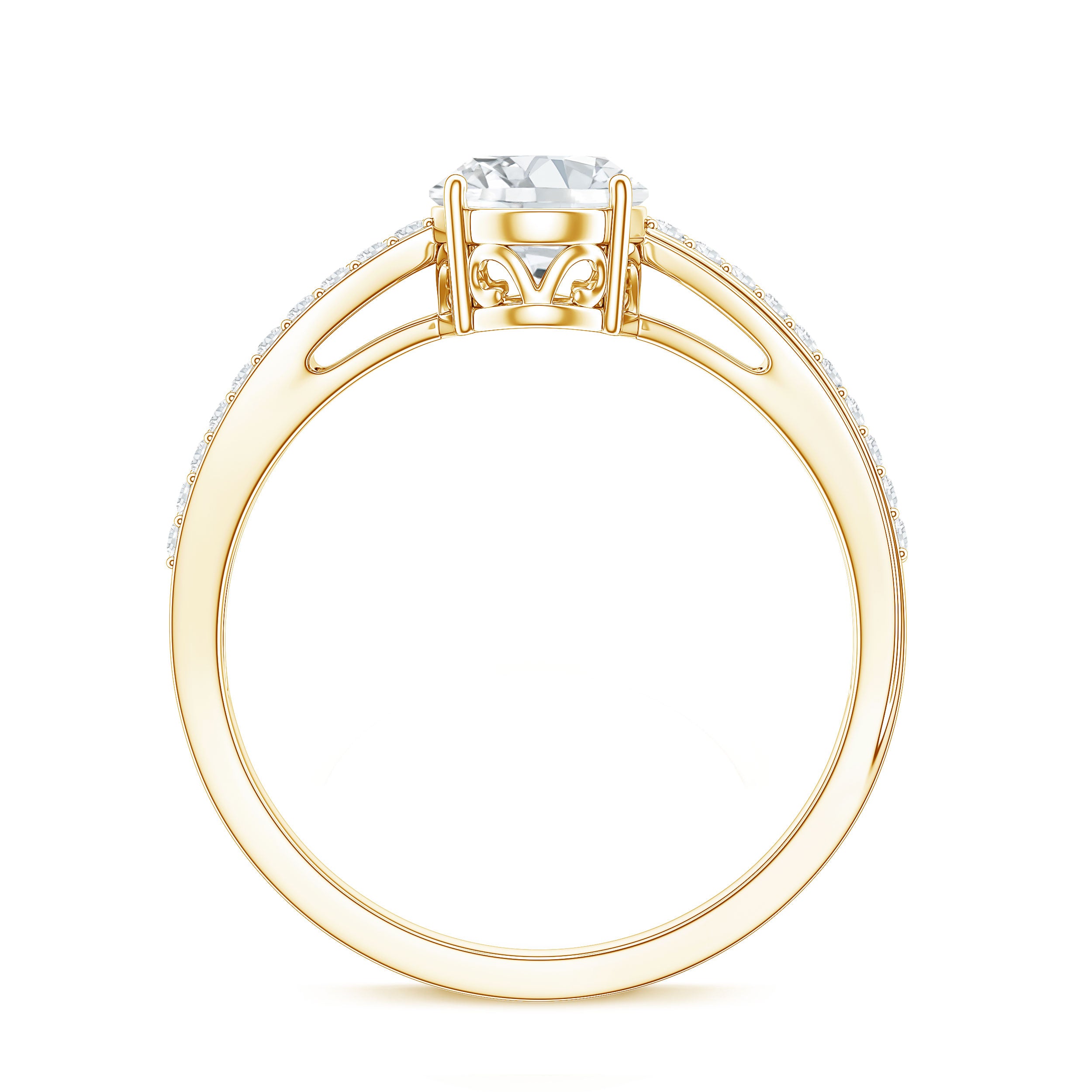 Classic Oval Shape Lab Grown Diamond Solitaire Engagement Ring Lab - ( EF-VS ) - Rosec Jewels