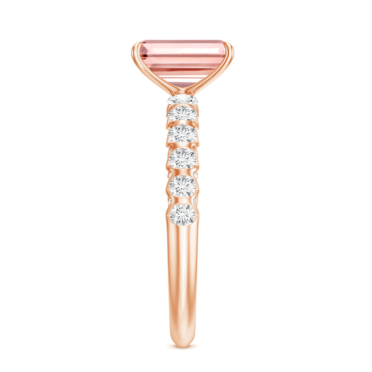 Rosec Jewels-IGI Certified 2 Carat Lab Grown Pink Diamond Emerald Cut Engagement Ring