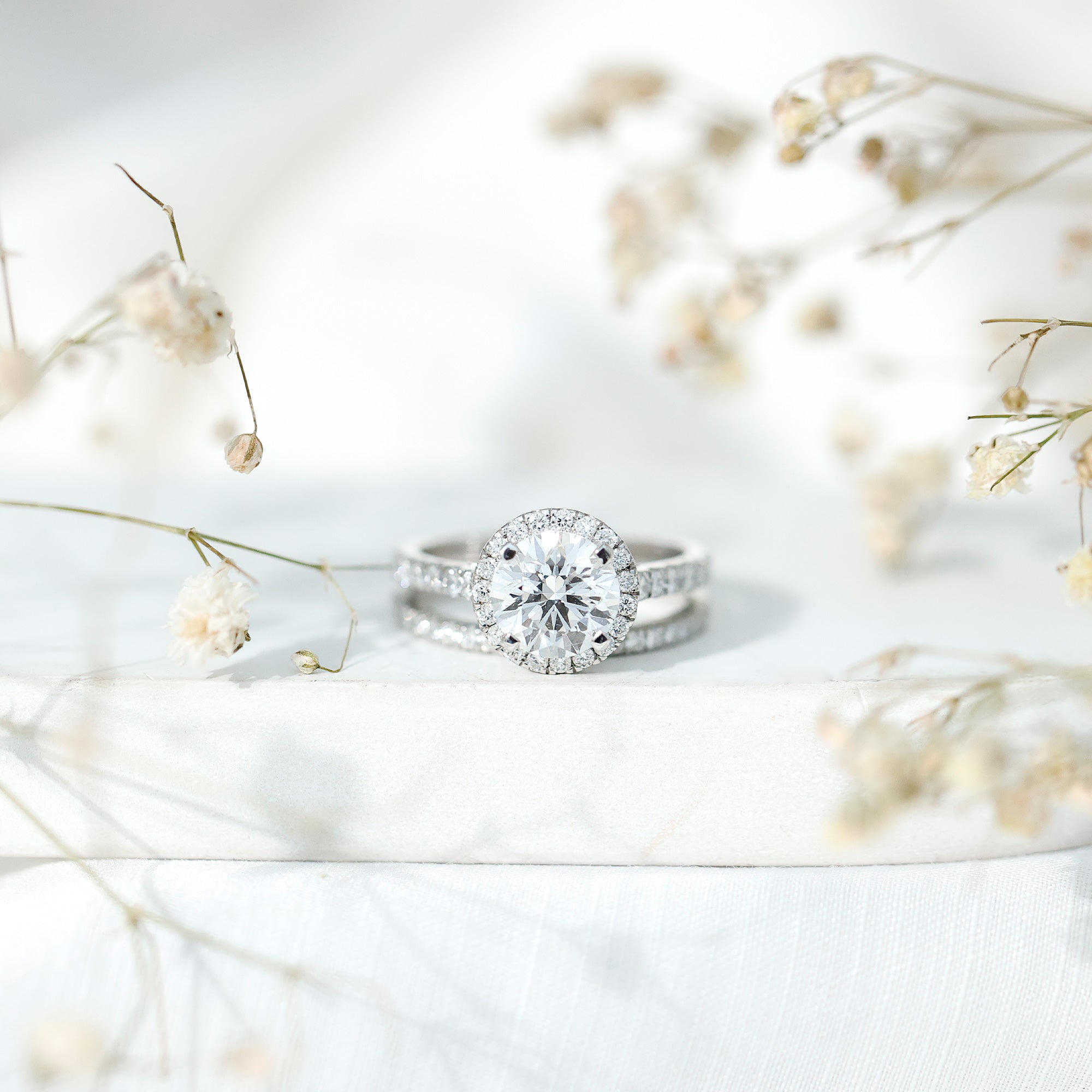 3 CT Moissanite Classic Wedding Ring Set D-VS1 - Rosec Jewels