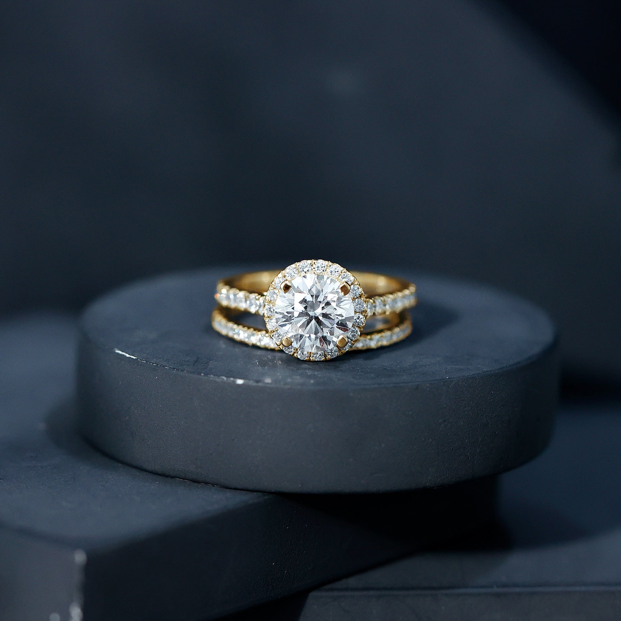 3 CT Moissanite Classic Wedding Ring Set D-VS1 - Rosec Jewels