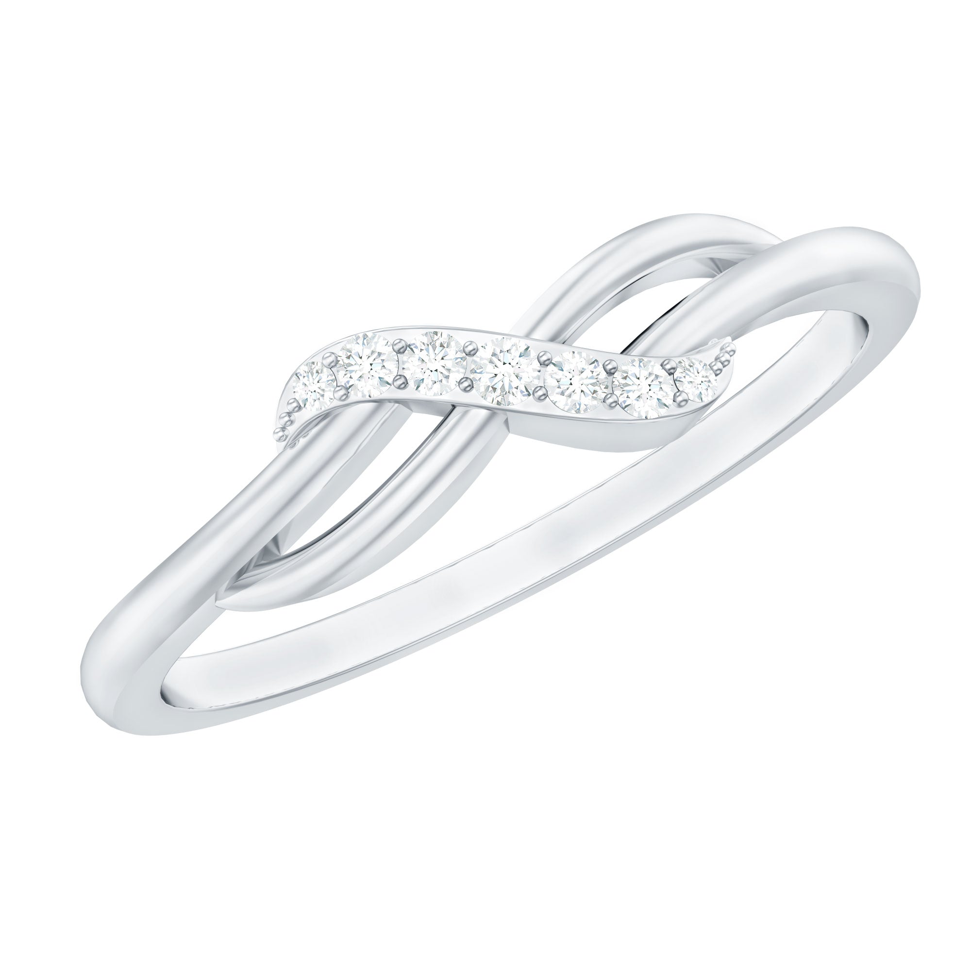 Certified Diamond Infinity Promise Ring For Her