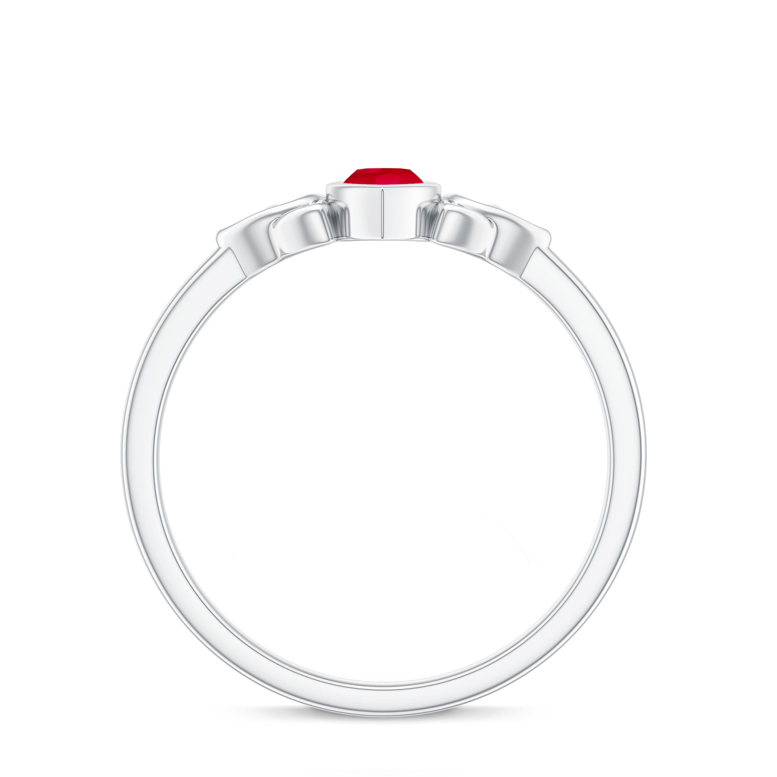 Rosec Jewels-Natural Marquise Ruby Promise Ring with Celtic Knot