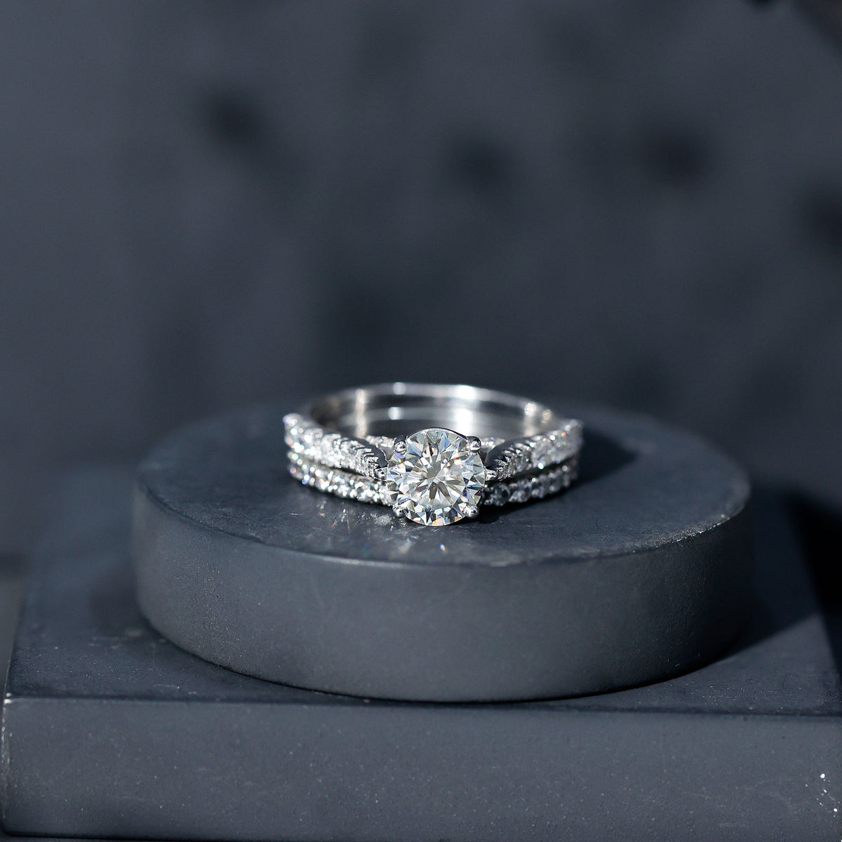Rosec Jewels-2 Carat Lab Grown Diamond Wedding Ring Set with IGI Certificate