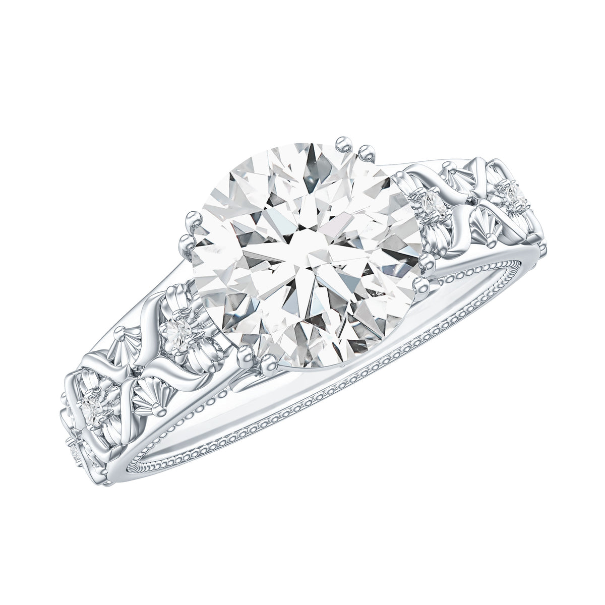Rosec Jewels-2 Carat Lab Grown Diamond Nature Inspired Engagement Ring with IGI Certificate