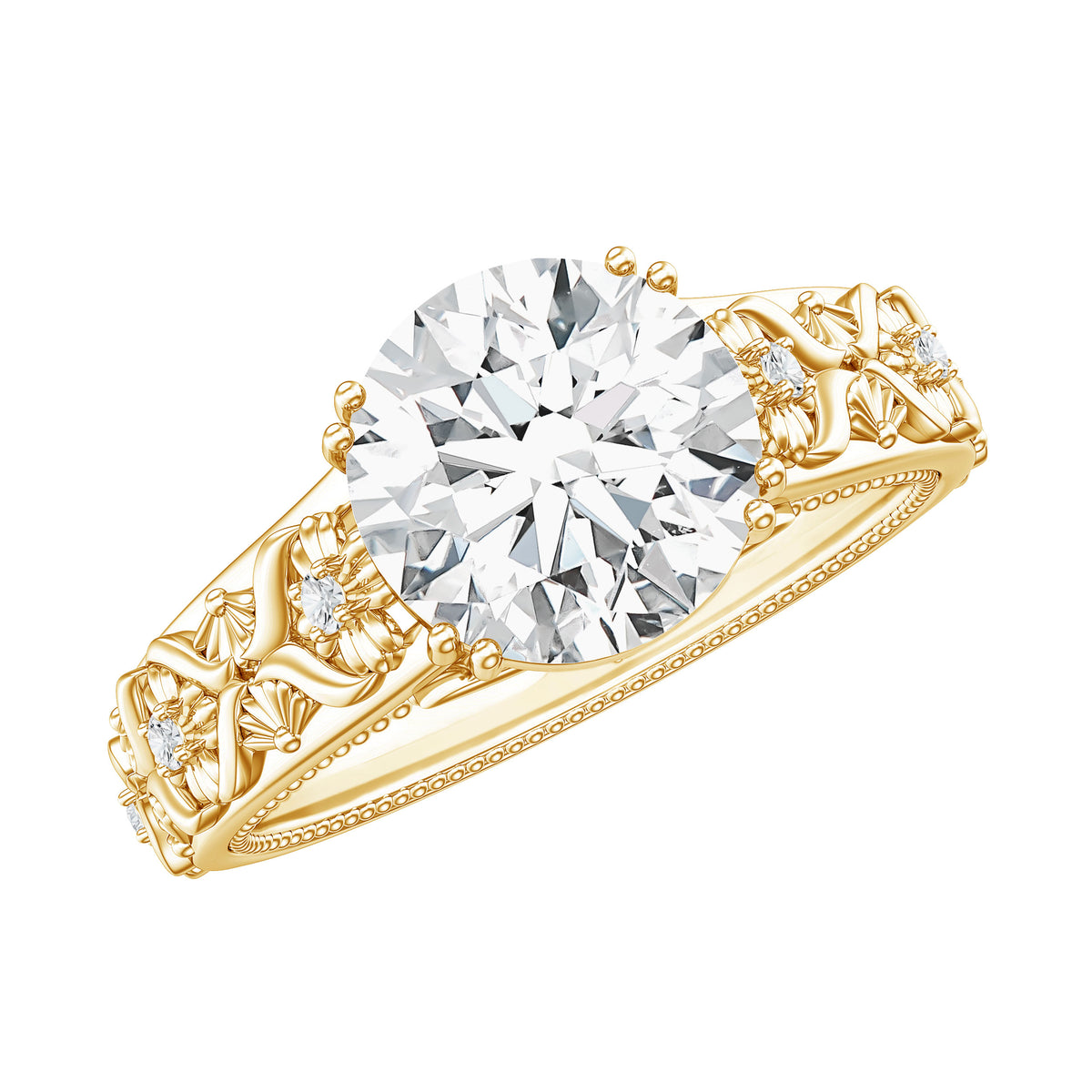 Rosec Jewels-2 Carat Lab Grown Diamond Nature Inspired Engagement Ring with IGI Certificate