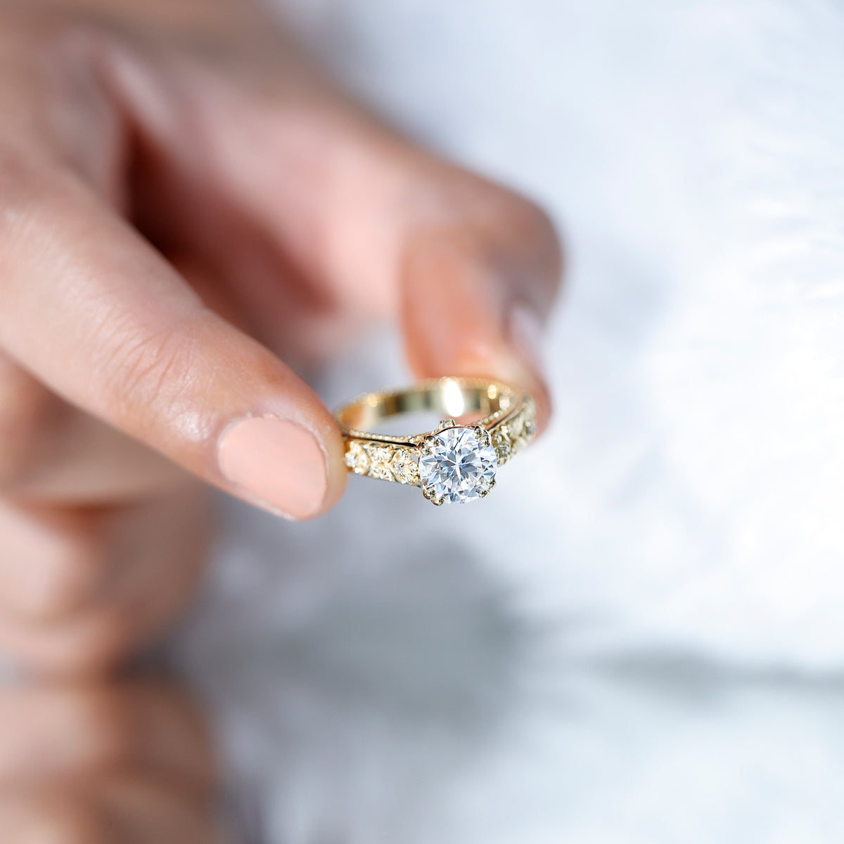 Rosec Jewels-2 Carat Lab Grown Diamond Nature Inspired Engagement Ring with IGI Certificate