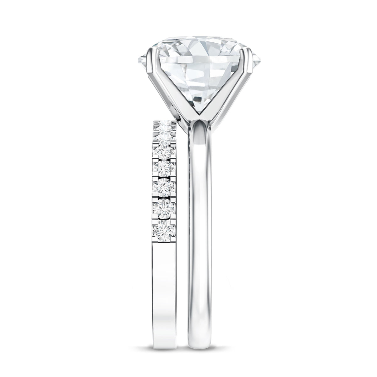 5 Carat Solitaire Lab Grown Diamond Ring Set with IGI Certificate Lab - ( E-VS1 ) - Rosec Jewels