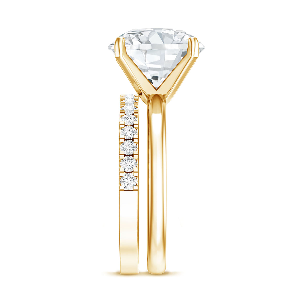 5 Carat Solitaire Lab Grown Diamond Ring Set with IGI Certificate Lab - ( E-VS1 ) - Rosec Jewels