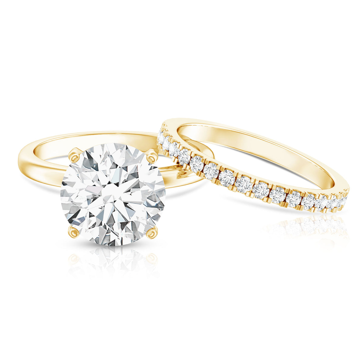 5 Carat Solitaire Lab Grown Diamond Ring Set with IGI Certificate Lab - ( E-VS1 ) - Rosec Jewels