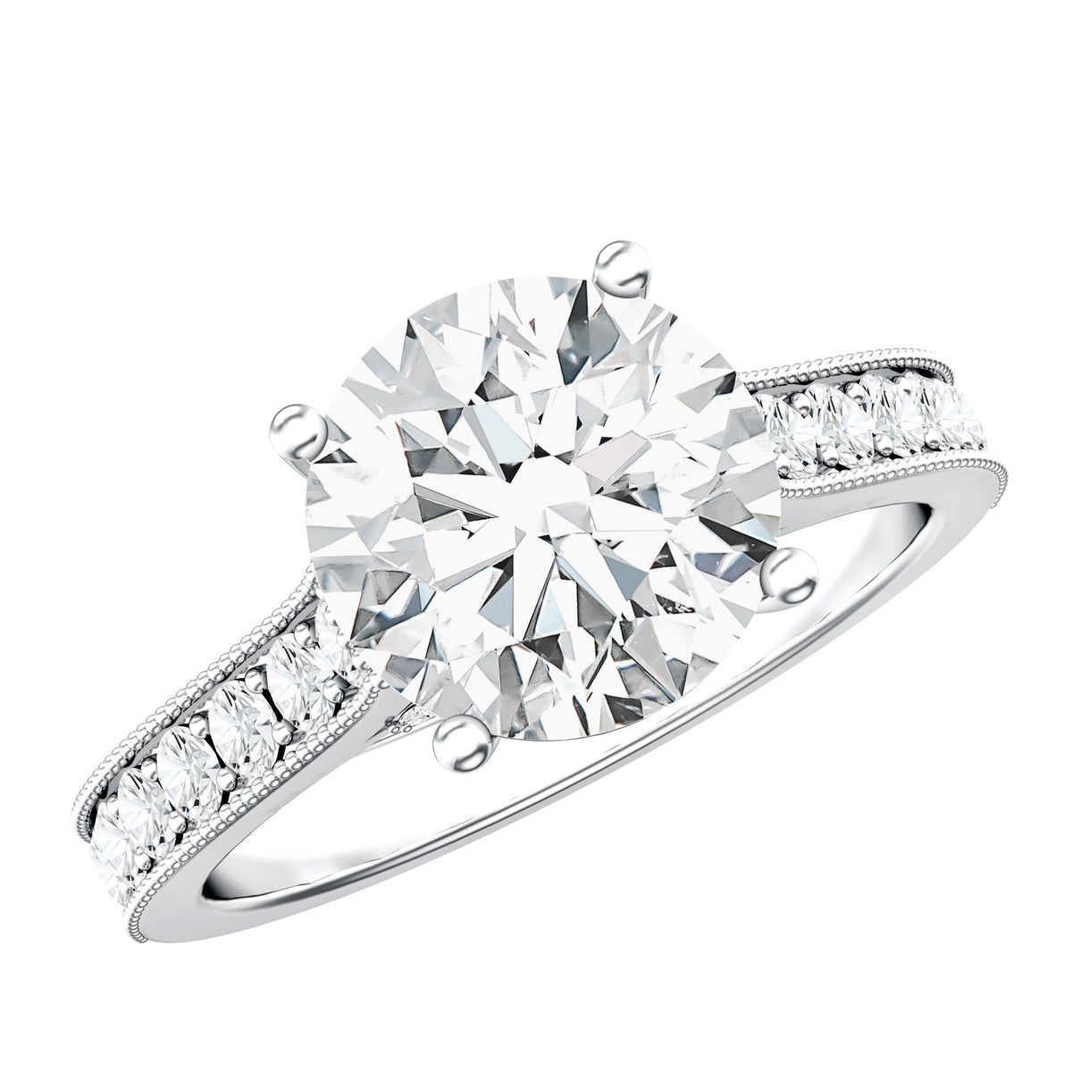 Rosec Jewels-IGI Documented Solitaire Lab Grown Diamond 3 Carat Engagement Ring