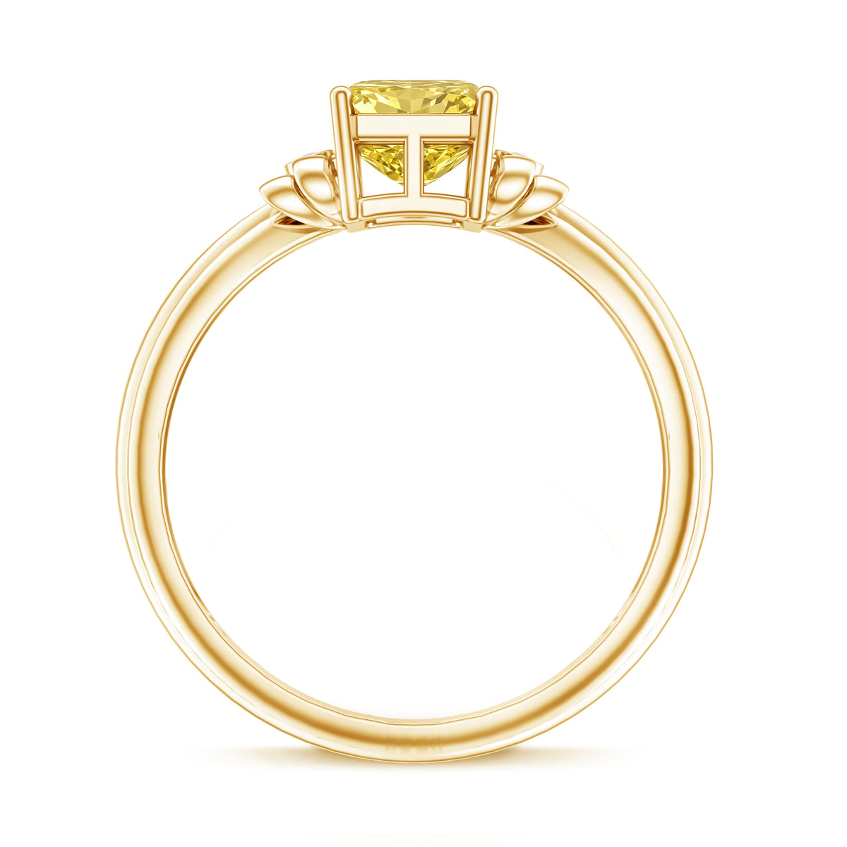 Rosec Jewels-IGI Graded Lab Grown 2 Carat Yellow Diamond Radiant Cut Engagement Ring