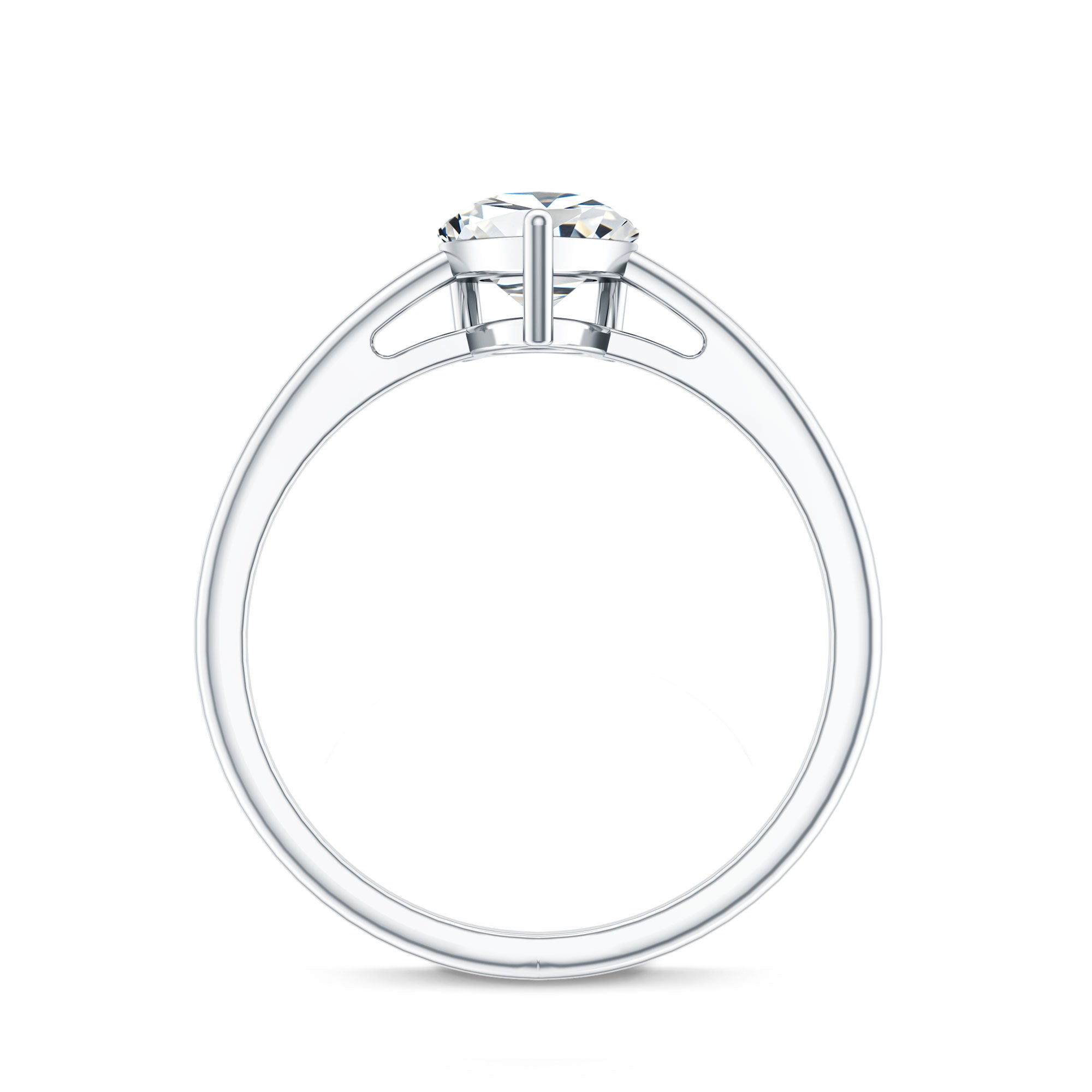 Solitaire Moissanite Teardrop Engagement Ring for Women D-VS1 - Rosec Jewels