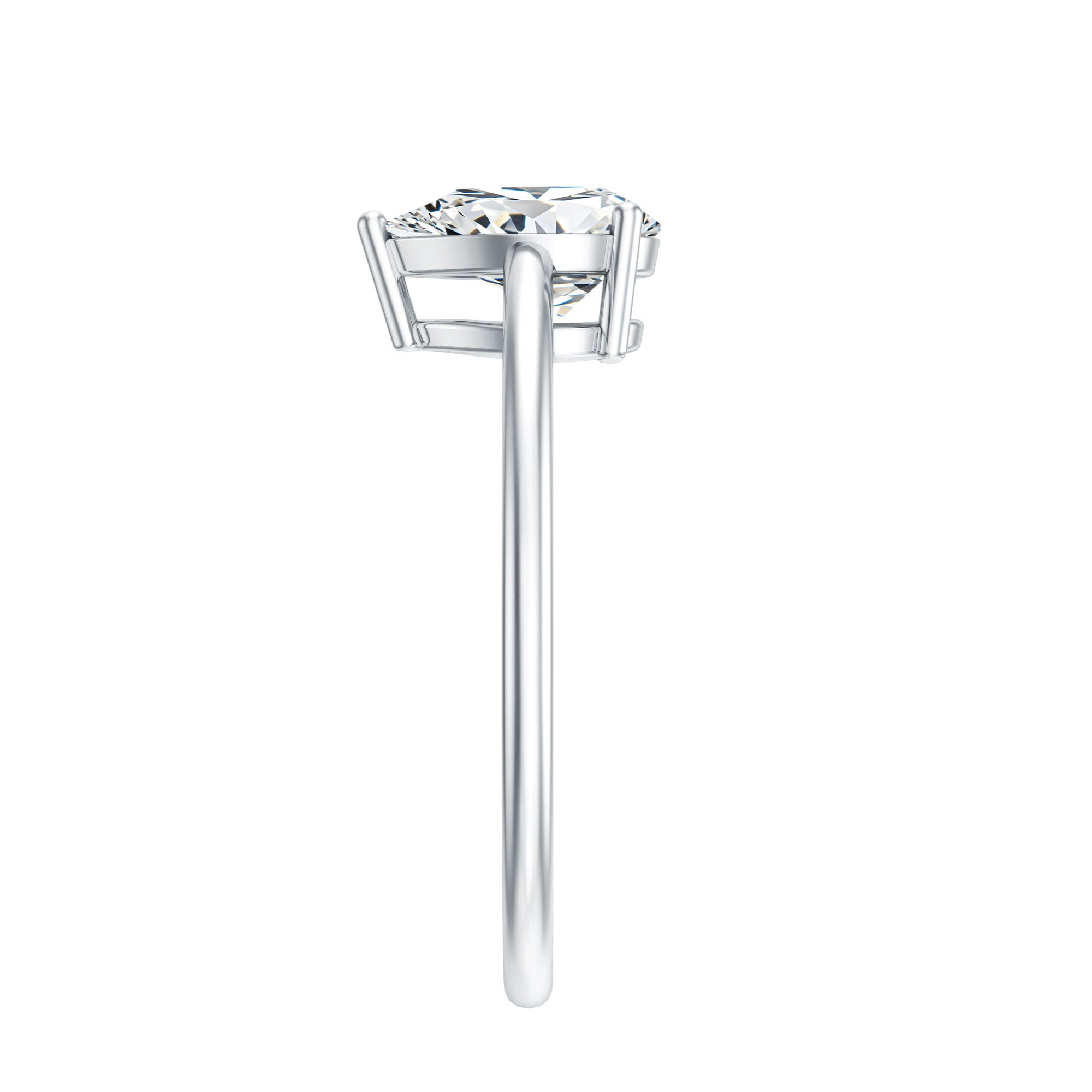 Solitaire Moissanite Teardrop Engagement Ring for Women D-VS1 - Rosec Jewels