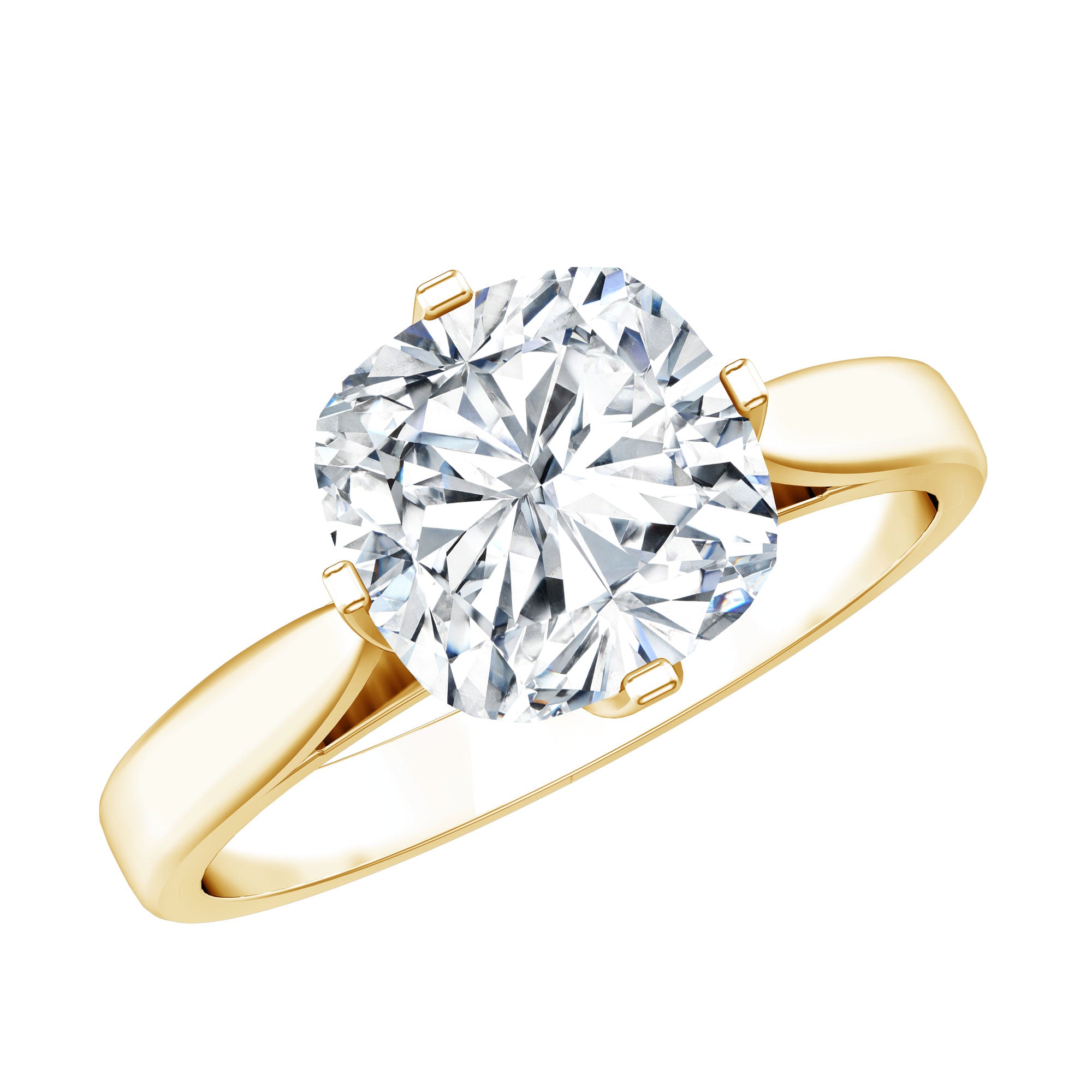 3 CT Cushion Moissanite Solitaire Engagement Ring D-VS1 - Rosec Jewels
