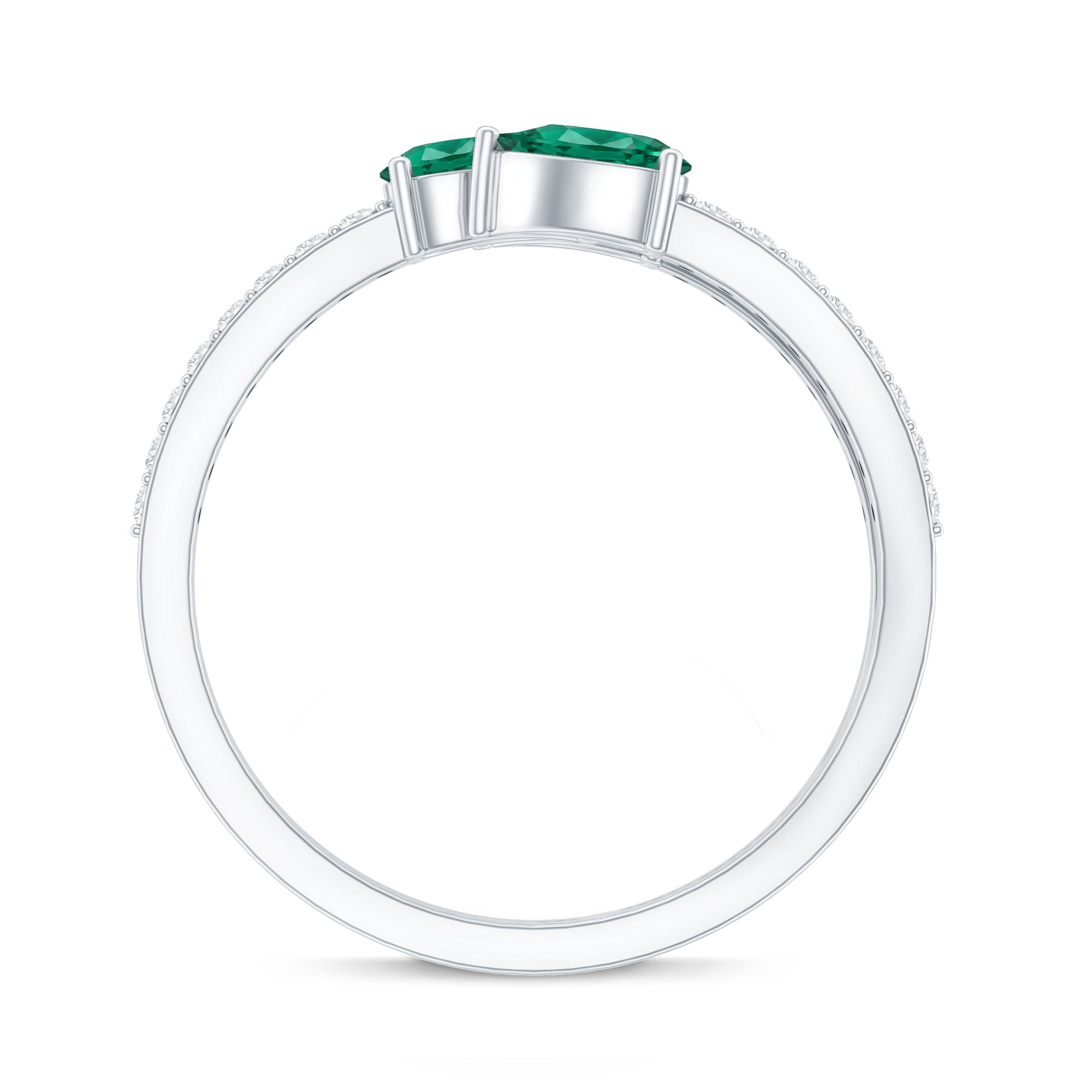 Certified Pear Shape Lab Grown Emerald Diamond Cocktail Ring AAAA - Rosec Jewels