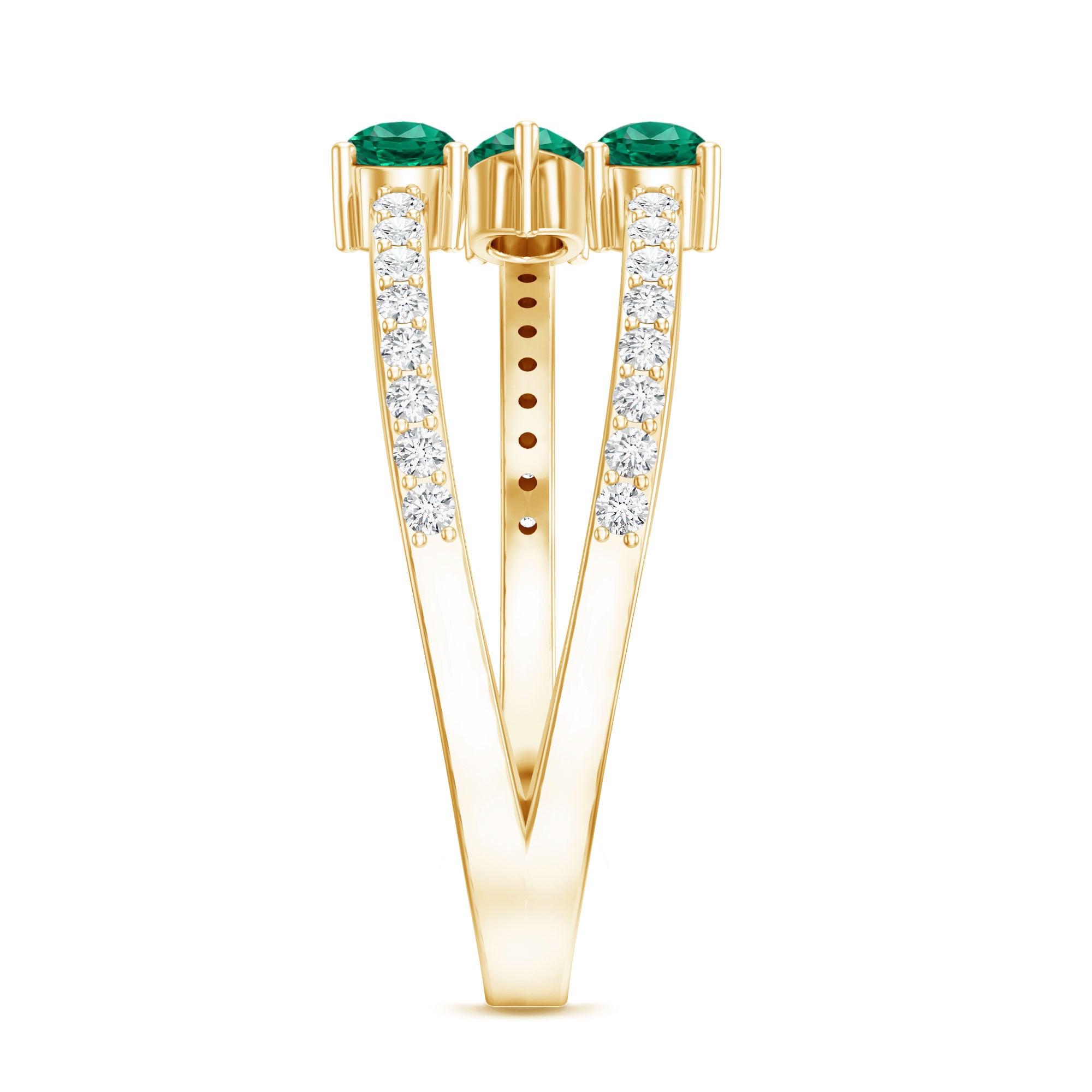 Certified Pear Shape Lab Grown Emerald Diamond Cocktail Ring AAAA - Rosec Jewels