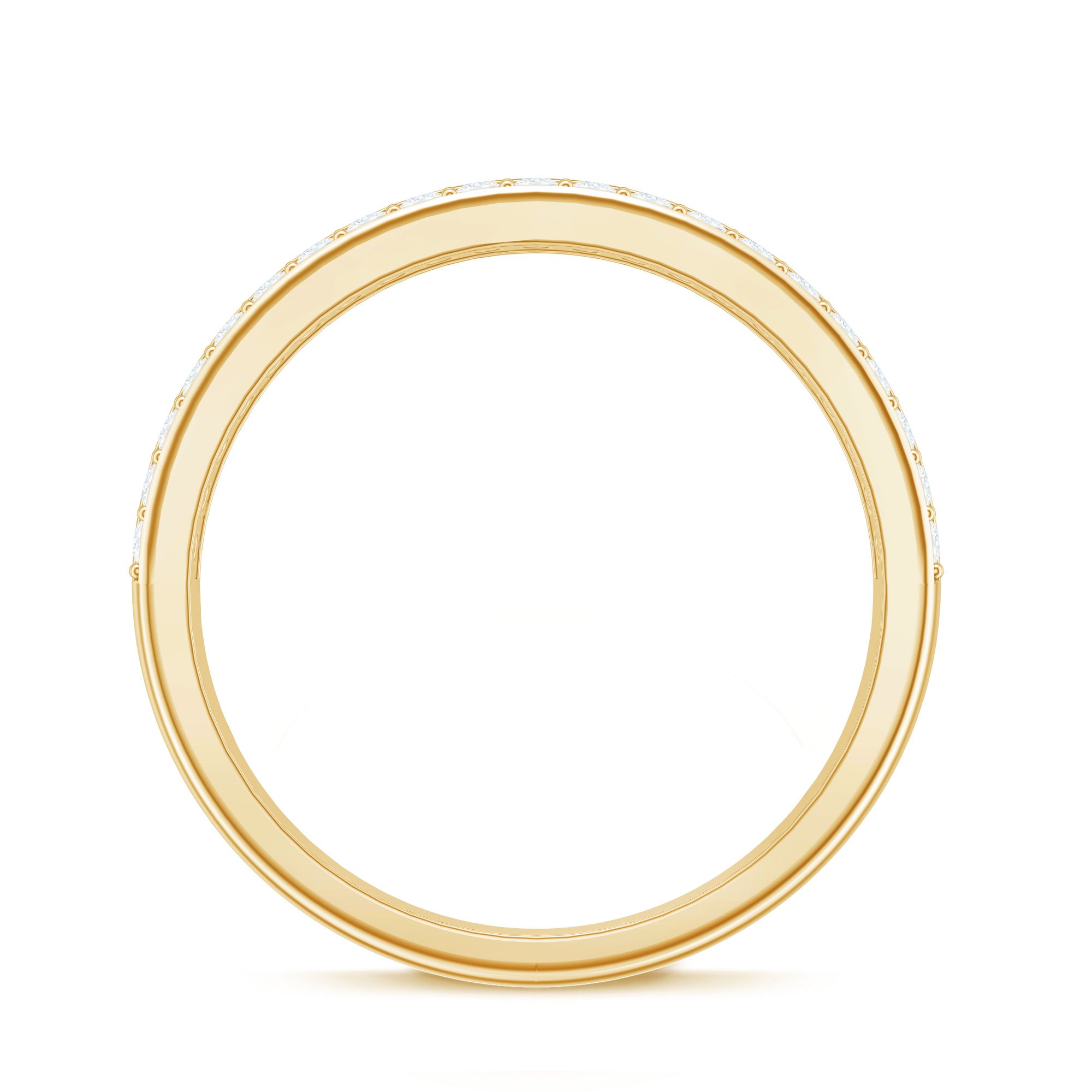 Certified Real Diamond Half Eternity Wedding Band Natural - ( HI-SI ) - Rosec Jewels