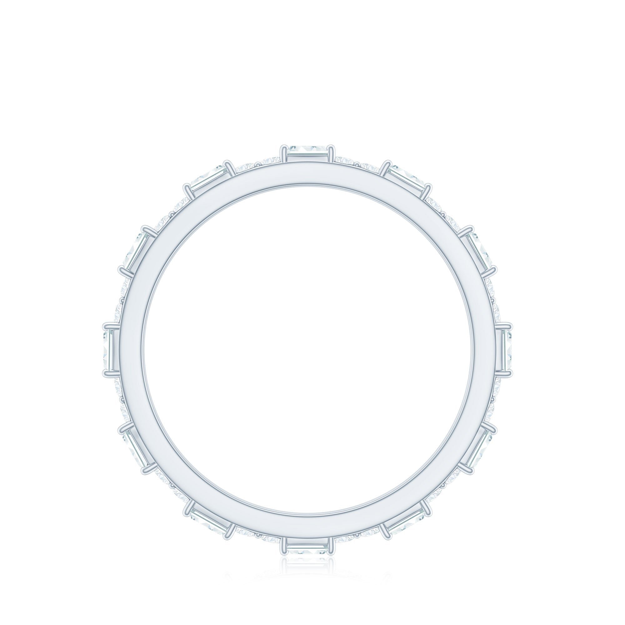 Certified Genuine Diamond Full Eternity Stackable Ring Natural - ( HI-SI ) - Rosec Jewels