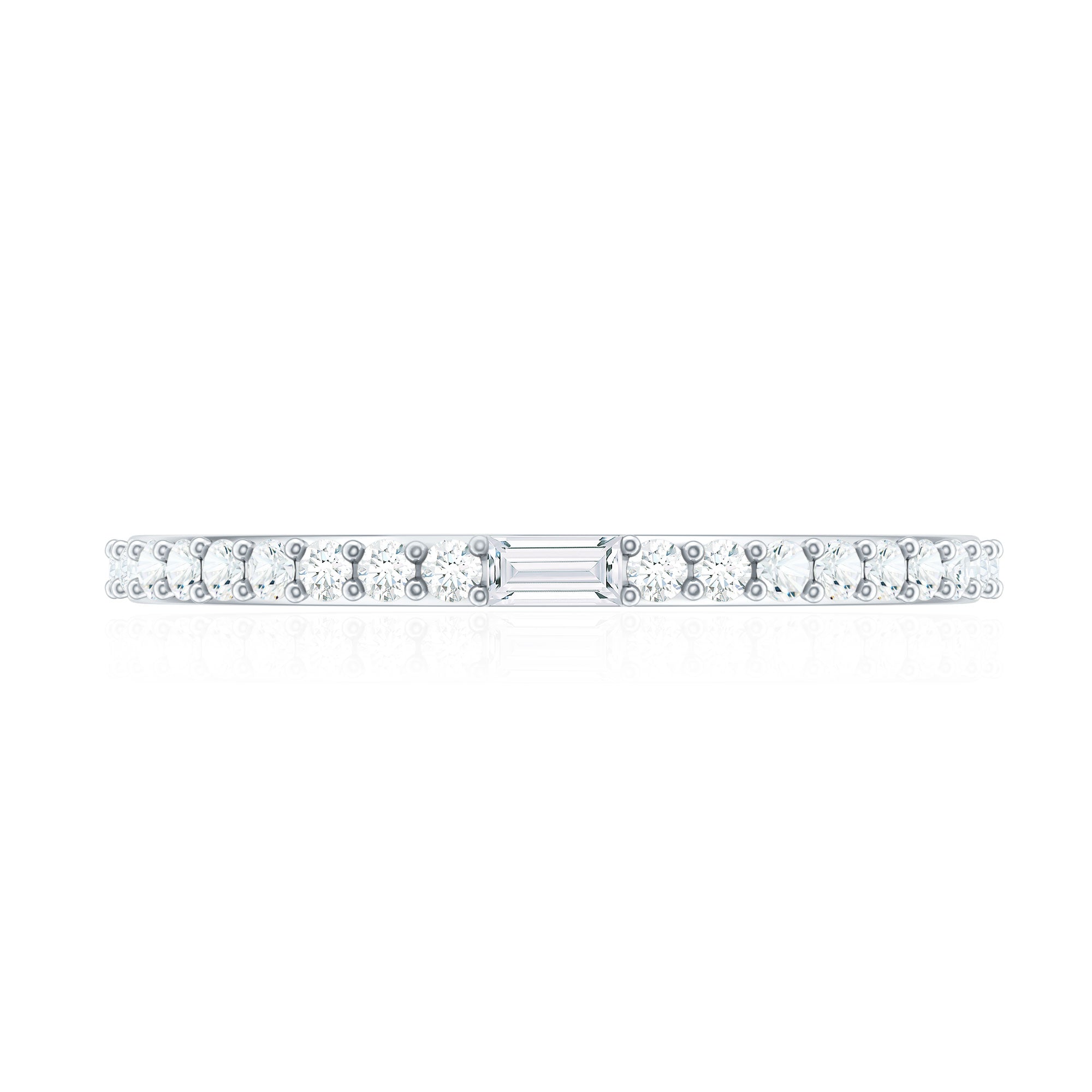 Real Diamond Half Eternity Ring Natural - ( HI-SI ) - Rosec Jewels
