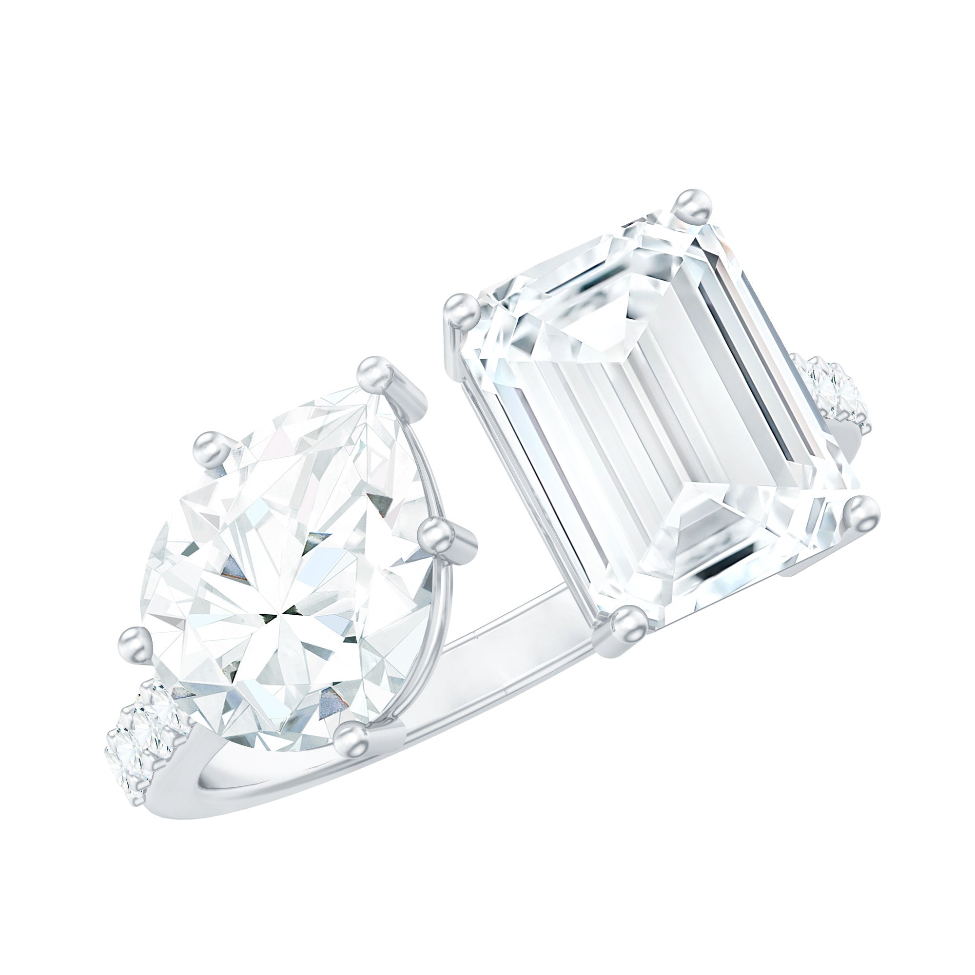 Toi Et Moi Moissanite Engagement Ring for Women