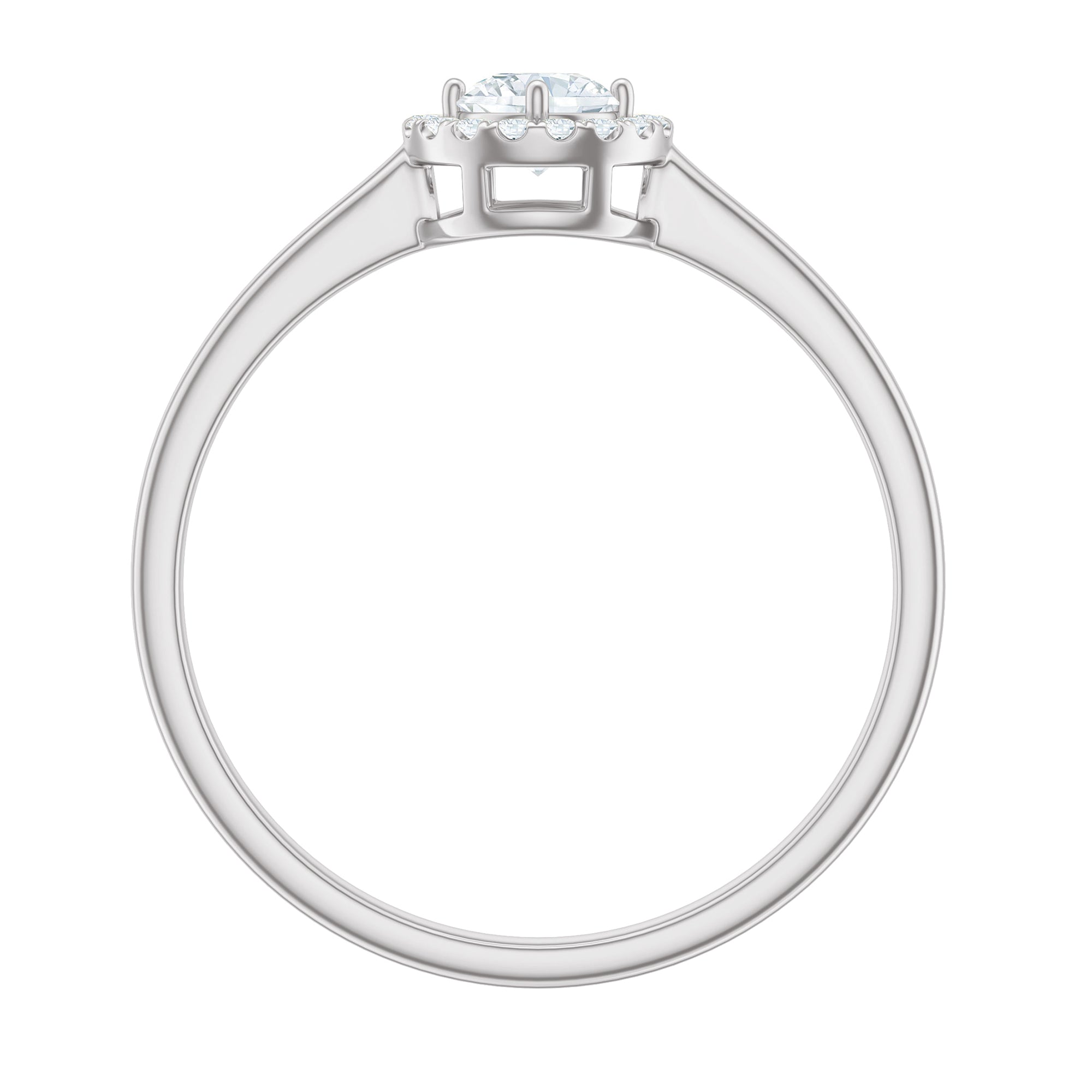 Natural 0.25 Carat Diamond Promise Ring with Certificate Natural - ( HI-SI ) - Rosec Jewels