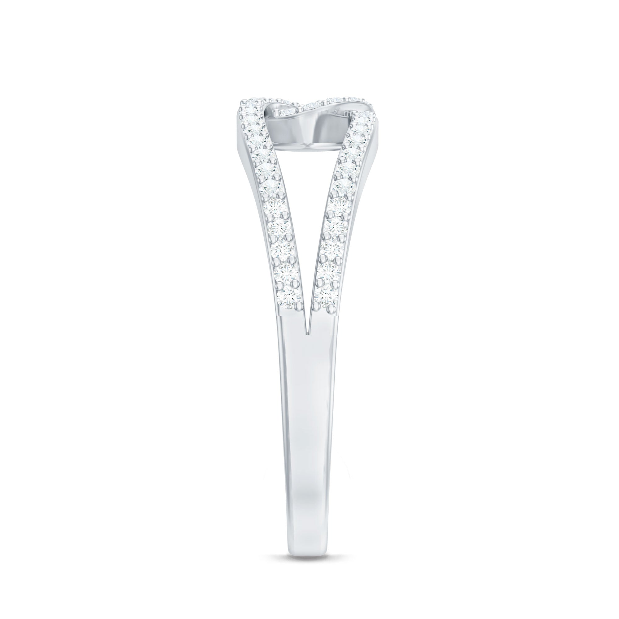 Certified Moissanite Infinity Promise Ring D-VS1 - Rosec Jewels