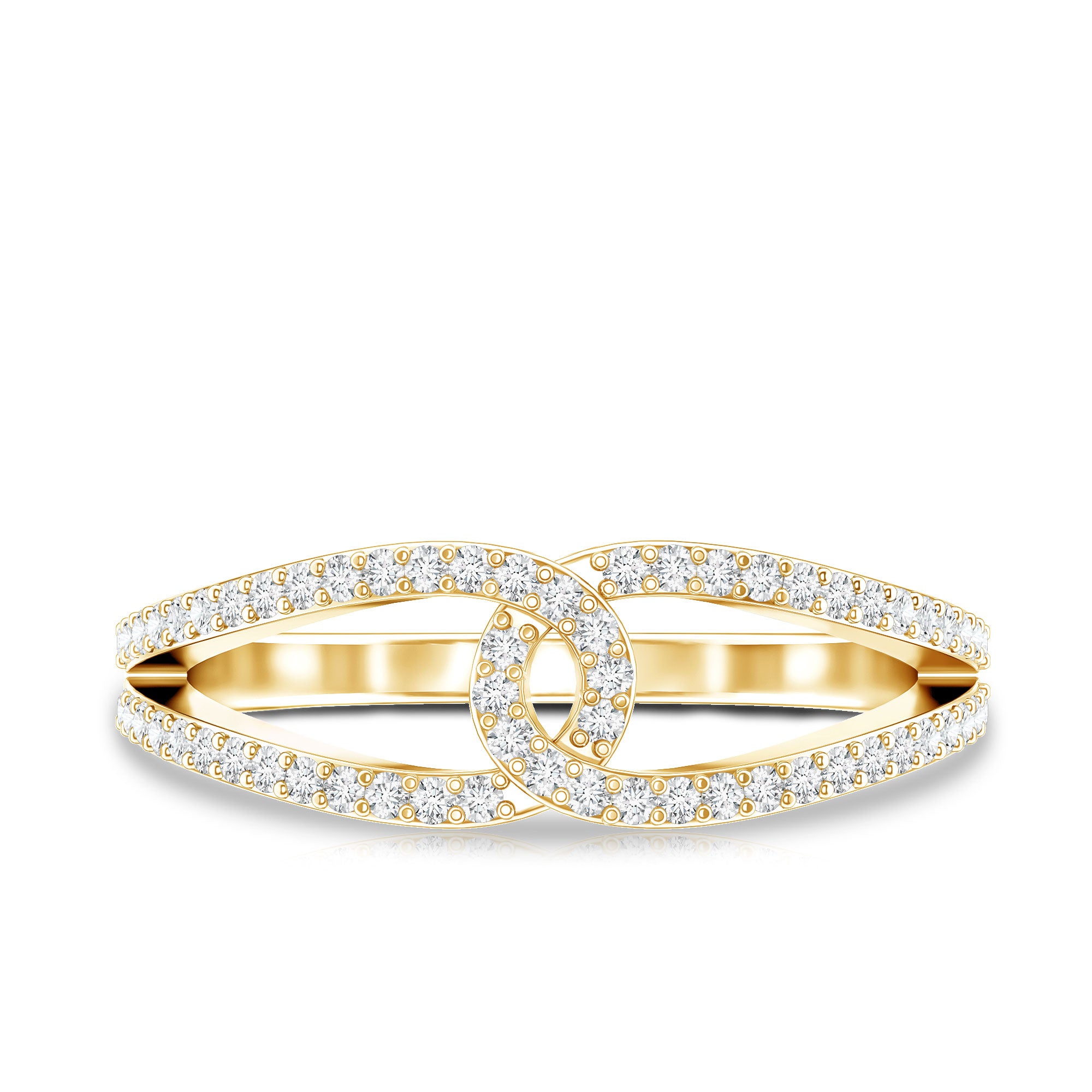 Certified Moissanite Infinity Promise Ring D-VS1 - Rosec Jewels