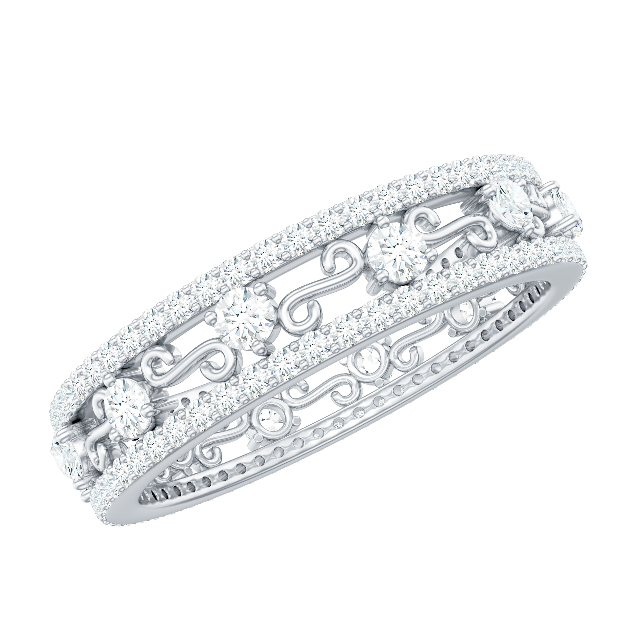 Rosec Jewels-Certified Moissanite Wedding Band
