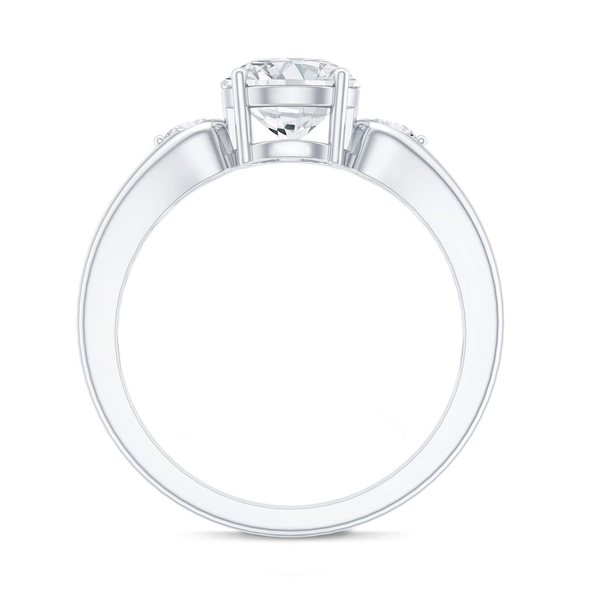 Certified 2 Carat Moissanite Promise Engagement Ring D-VS1 - Rosec Jewels