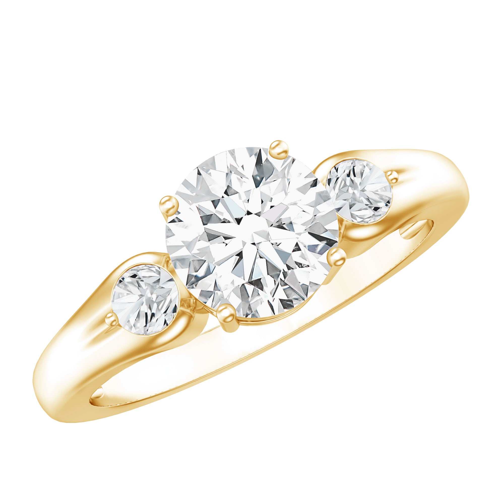 Certified 2 Carat Moissanite Promise Engagement Ring D-VS1 - Rosec Jewels