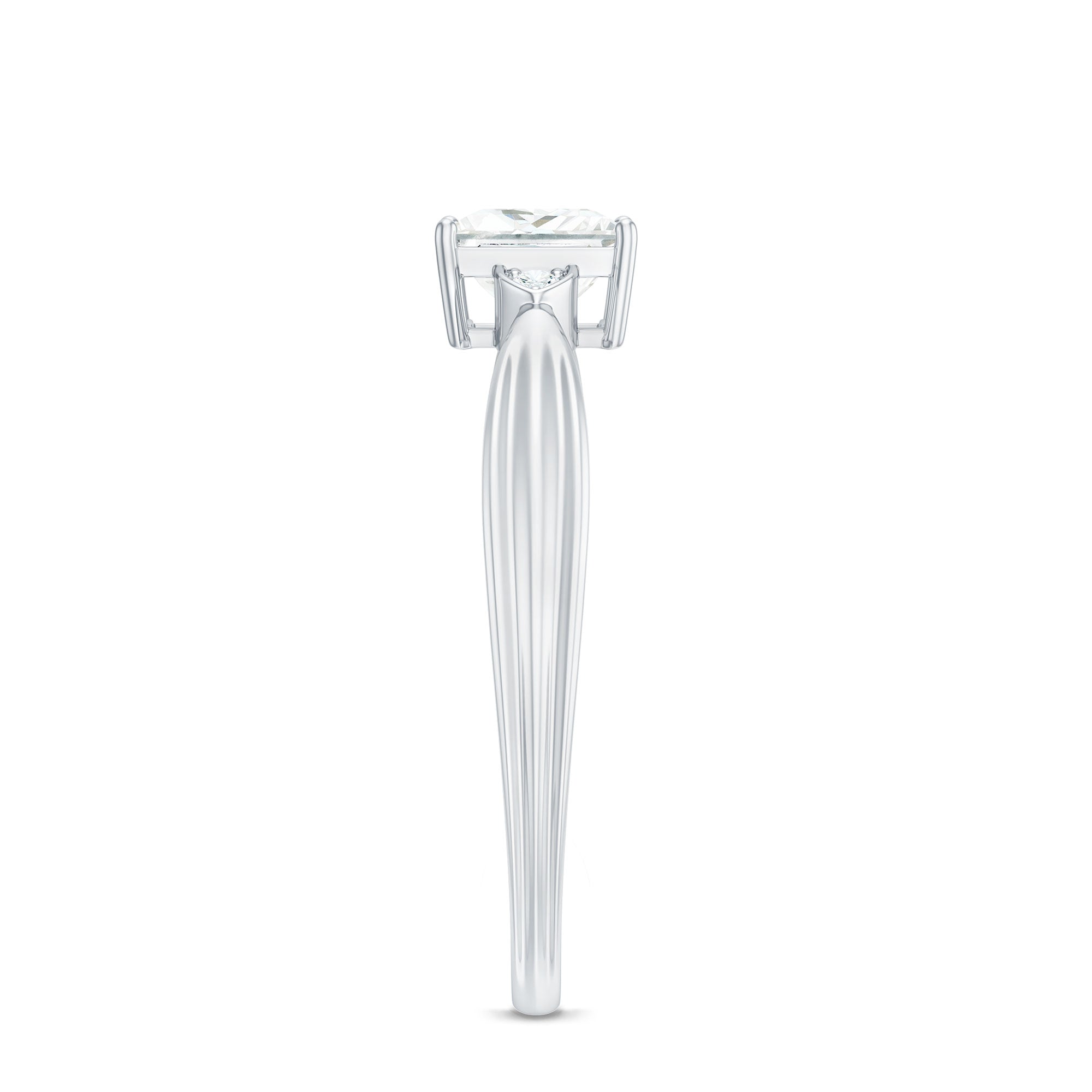 5MM Princess Cut Moissanite Solitaire Promise Ring for Her D-VS1 - Rosec Jewels