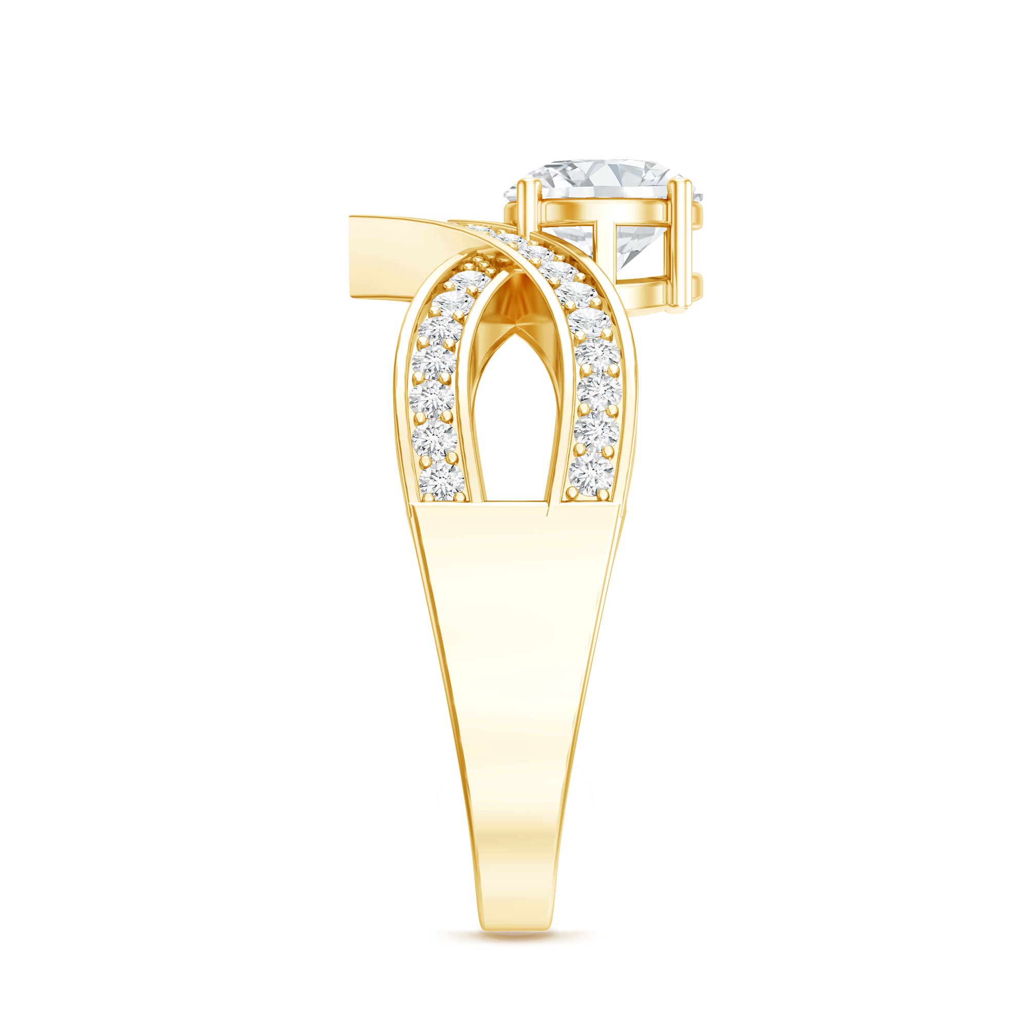 Rosec Jewels-Certified Lab Grown Diamond Designer Solitaire Engagement Ring
