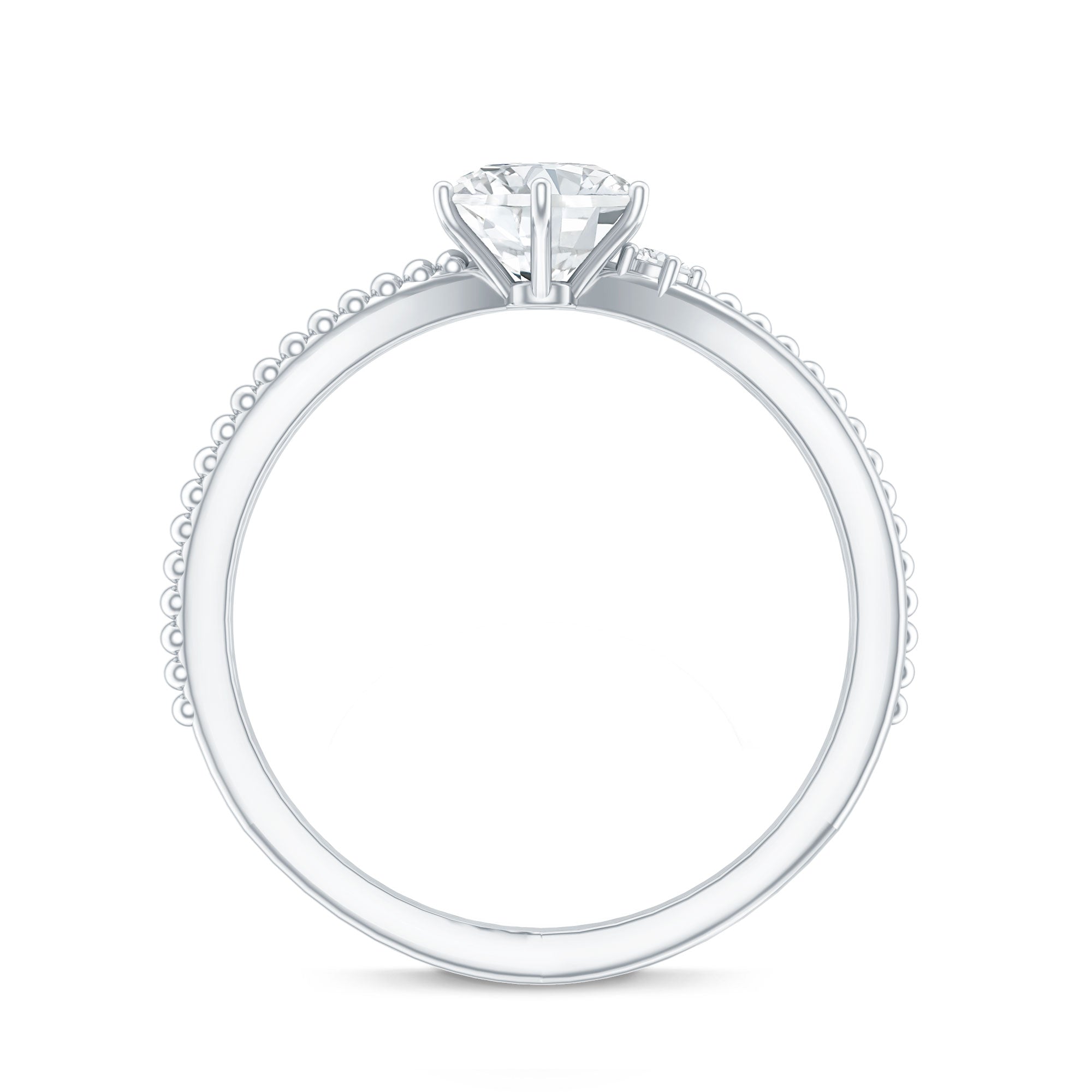 Rosec Jewels-Lab Grown Diamond Solitaire Splt Shank Engagement Ring