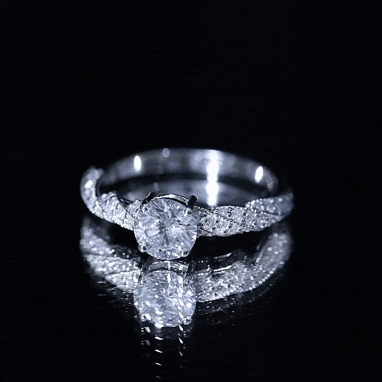 Round Shape Lab Grown Diamond Solitaire Engagement Ring Lab - ( EF-VS ) - Rosec Jewels