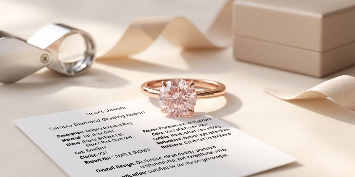 Lab-Grown Pink Diamond Certification Guide: IGI, GIA & What Buyers Should Check