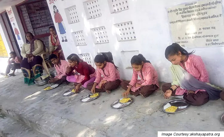 Akshaya Patra's mid-day meal program provides nutritious food for school children, ensuring they have the energy to learn and grow. Every contribution makes a difference.