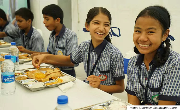 Nourishing young minds and bright futures. These kids are ready to learn and grow thanks to the Akshaya Patra Foundation
