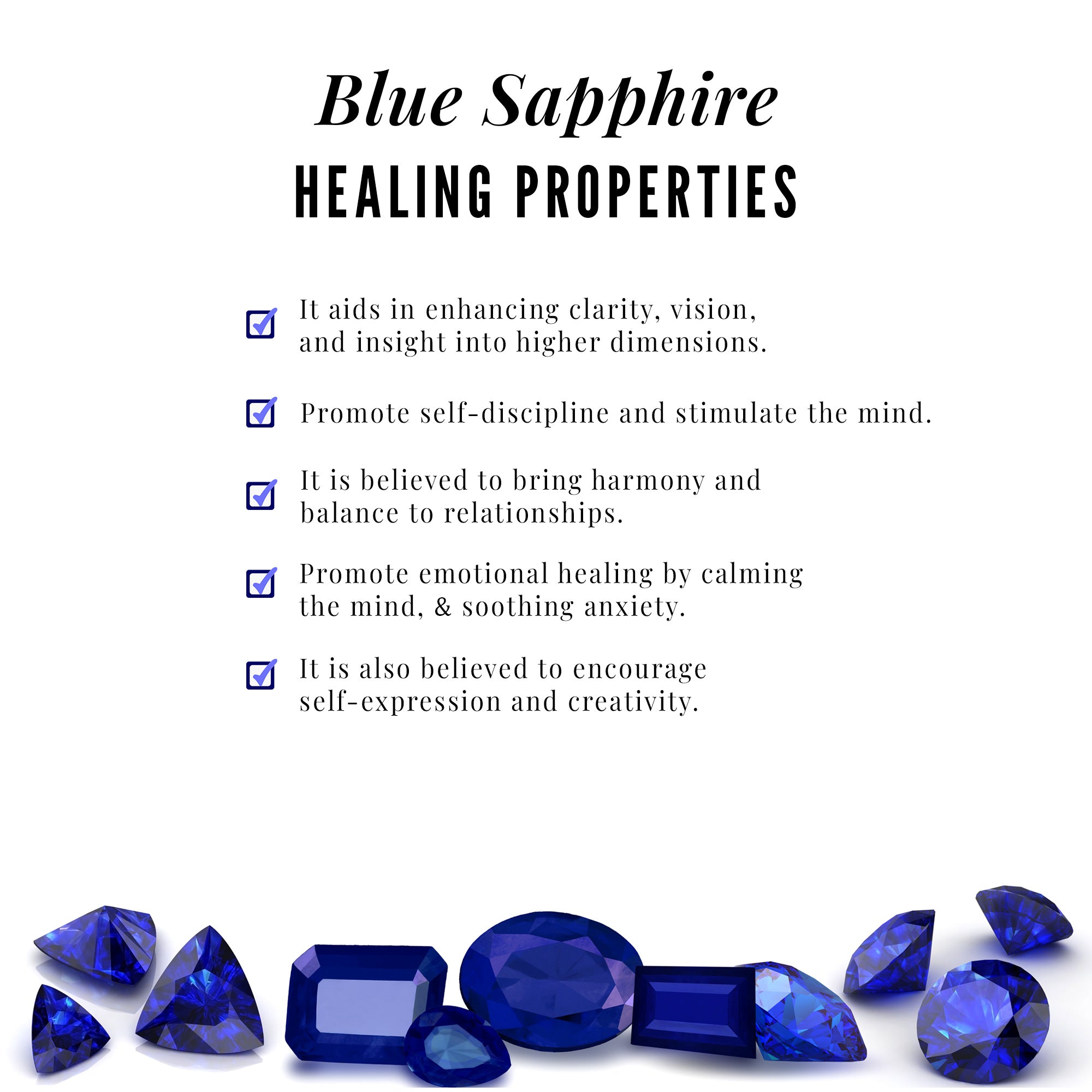 Genuine Round Cut Blue Sapphire Teardrop Pendant AAA - Rosec Jewels