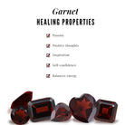 Natural 3.3 Carat Garnet Asscher Cut Engagement Ring with Diamond Halo AAA - Rosec Jewels