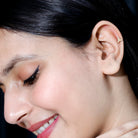 Simple Diamond Flower Nose Stud for Women Natural - ( HI-SI ) - Rosec Jewels