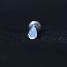 Dainty Ethiopian Opal Teardrop Earring for Helix Piercing AAA - Rosec Jewels