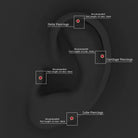 Rosec Jewels-Red Ruby Flower Earring for Cartilage Piercing